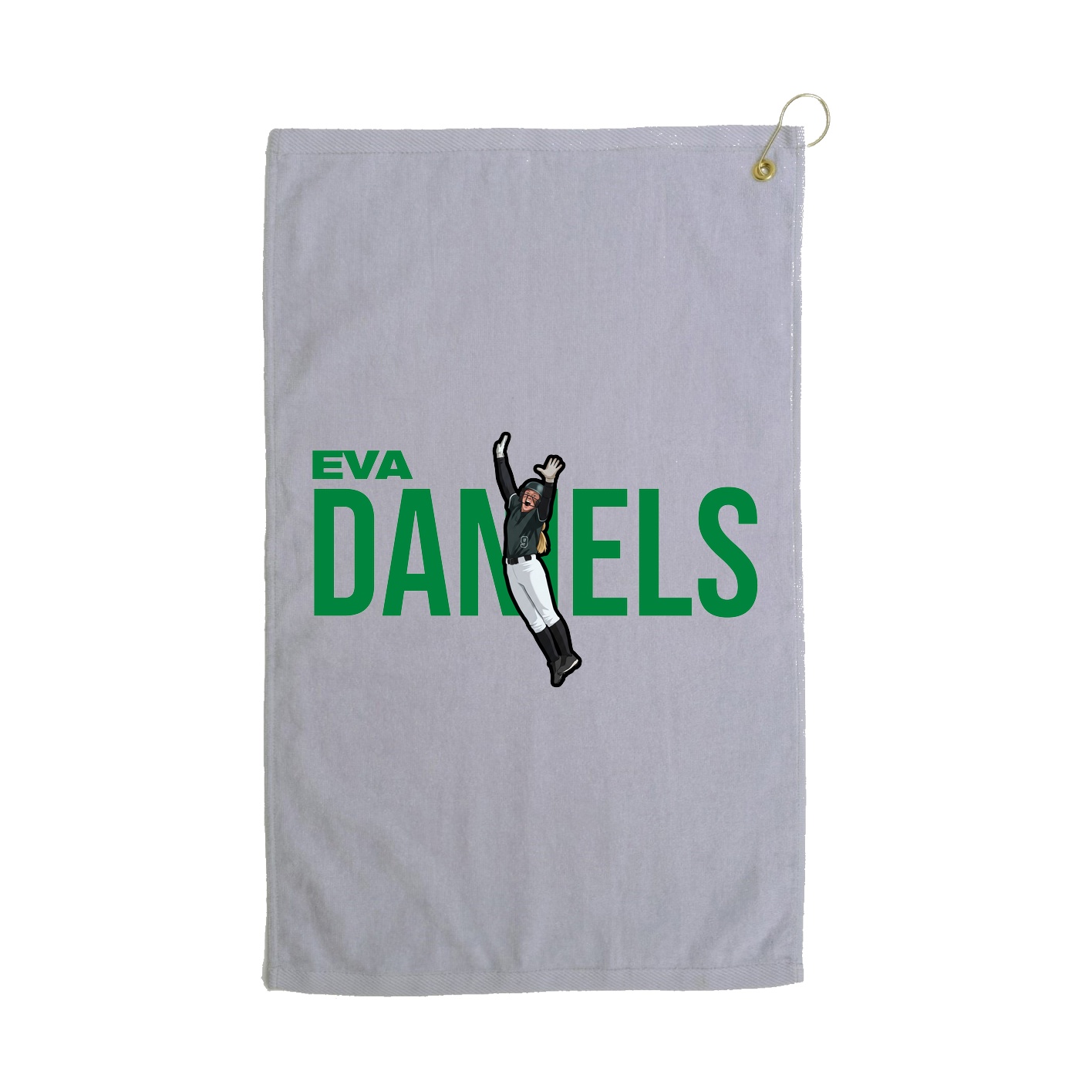 Golf Towel — Player Name in Grey