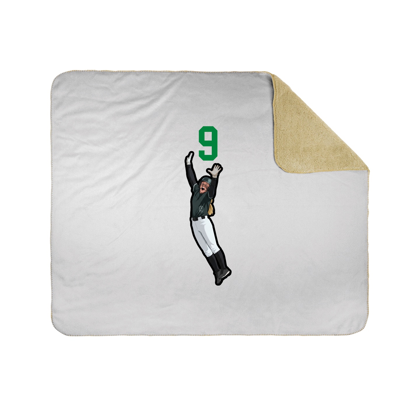 Throw Blanket — Number Top in White