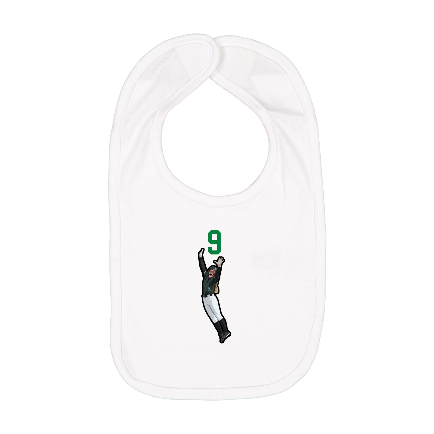 Infant Bib — Number Top in White