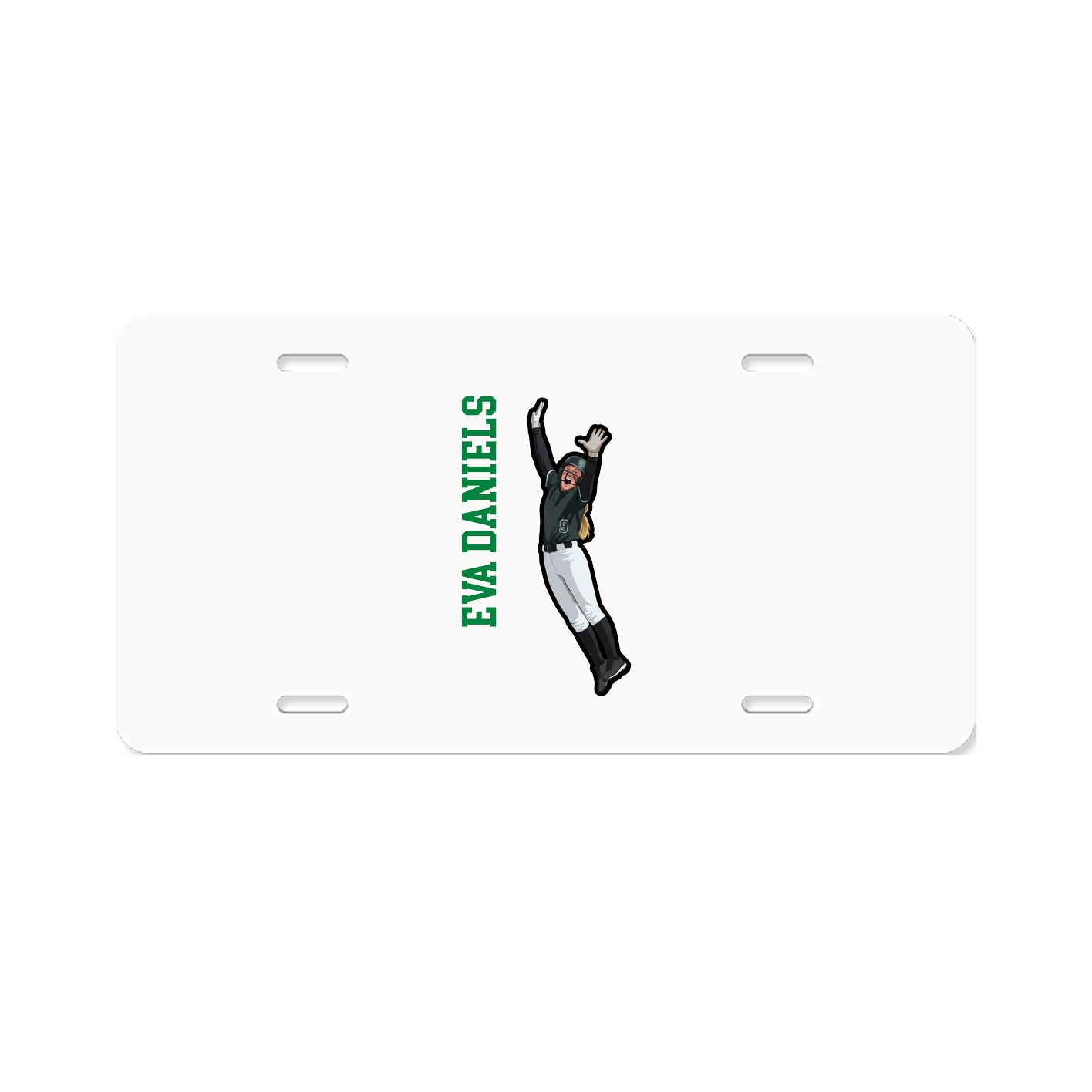 License Plate — Name Vertical in Classic