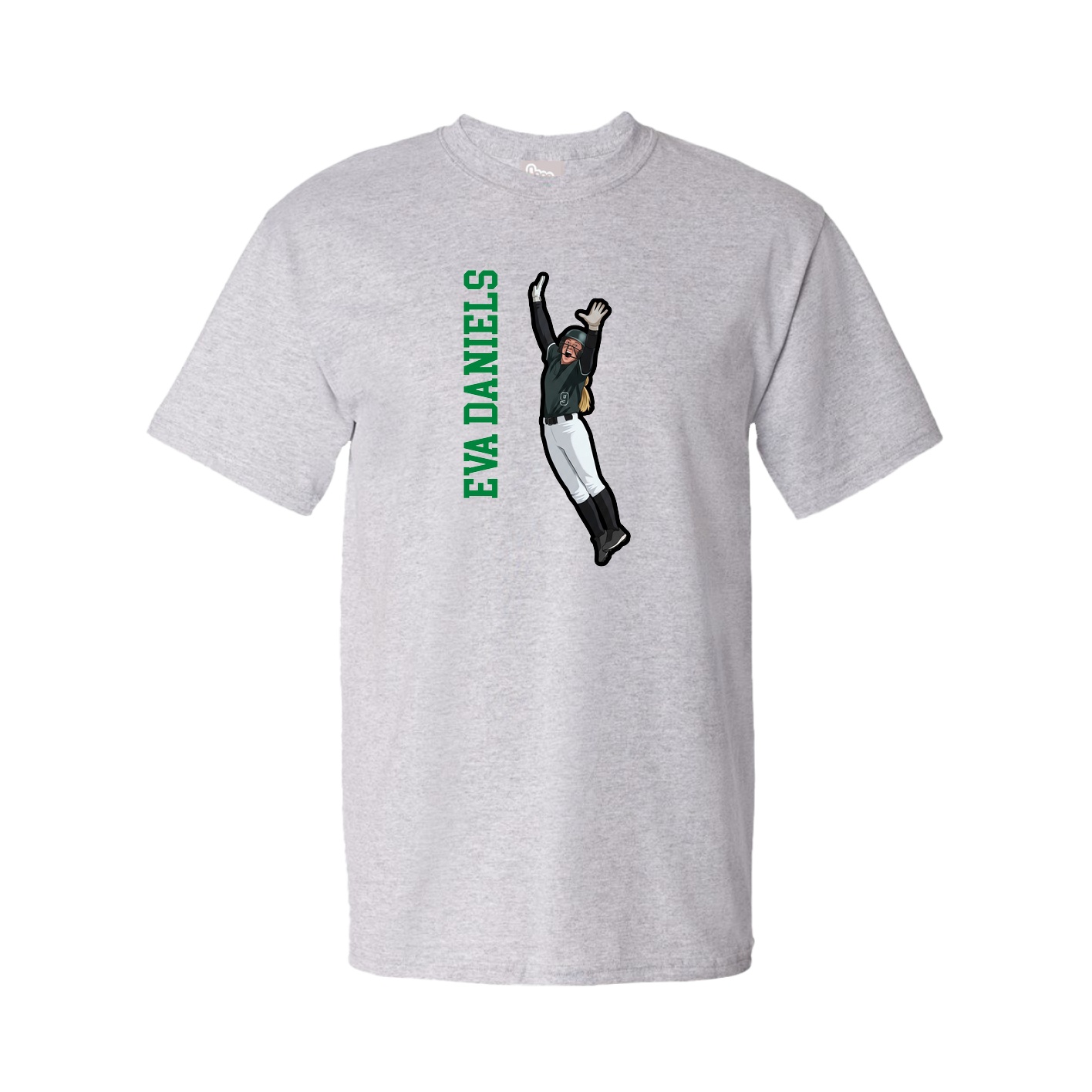 Tee — Name Vertical in Grey