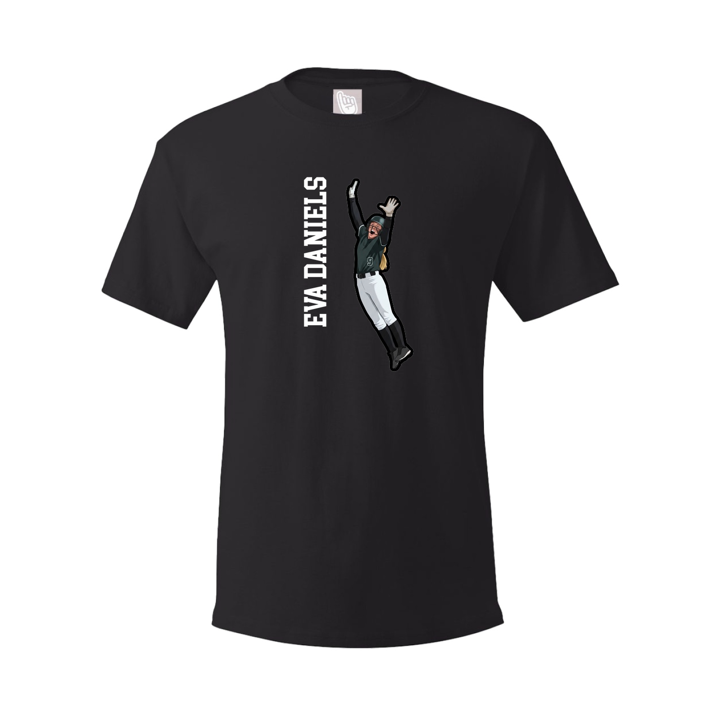 Youth Tee — Name Vertical in Black