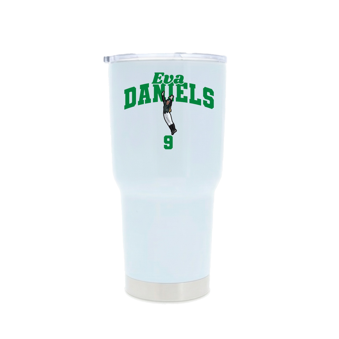 30oz Stainless Steel Tumbler — Signature Arch in White