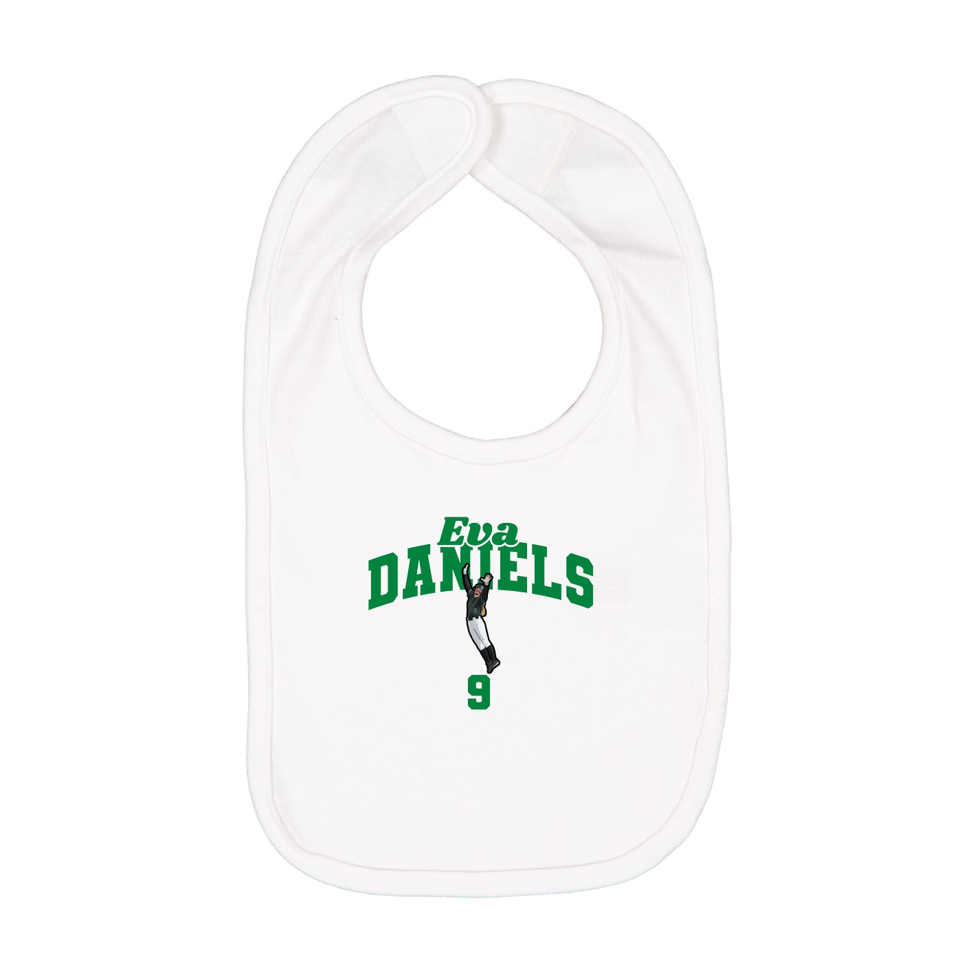 Infant Bib — Signature Arch in White