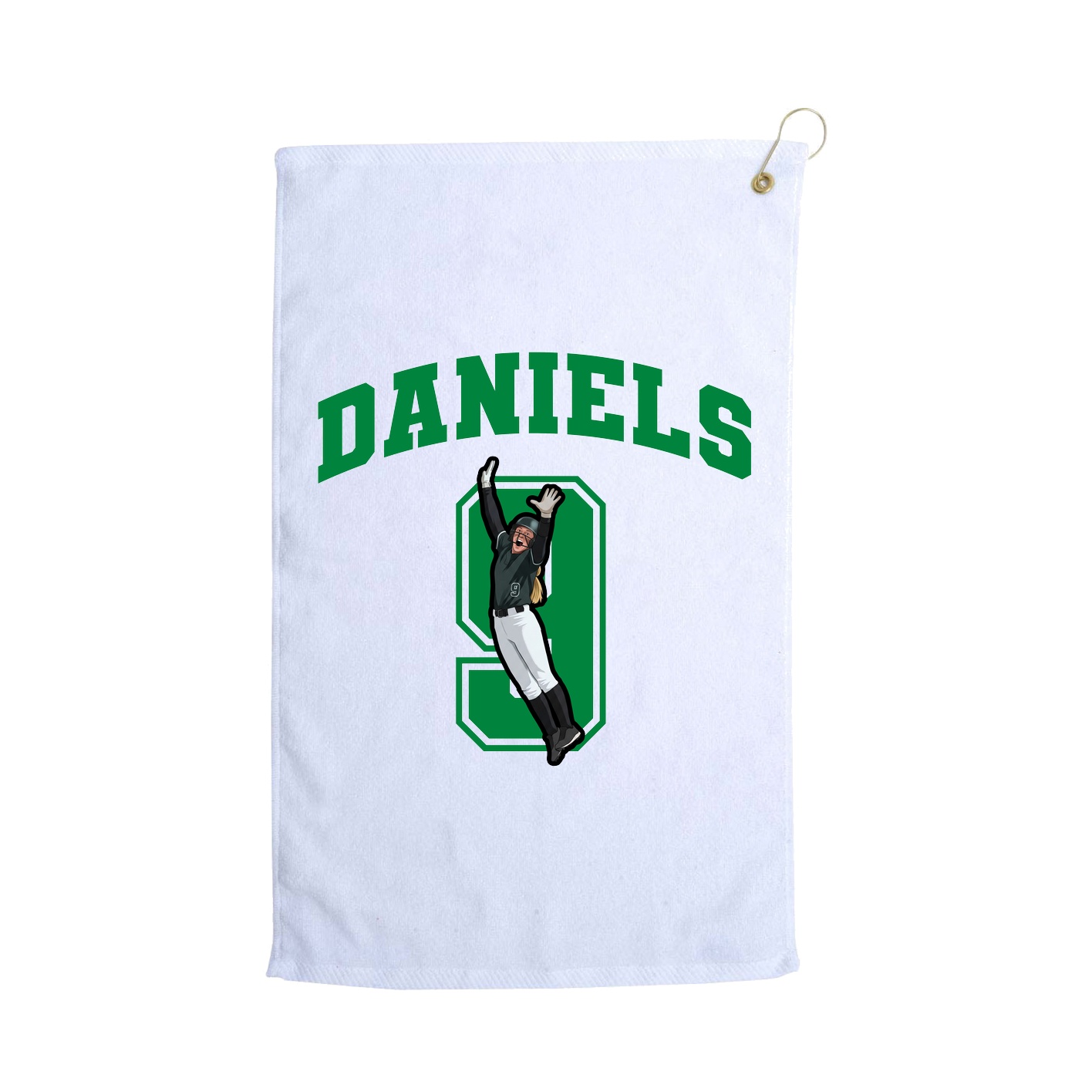 Golf Towel — Number in White