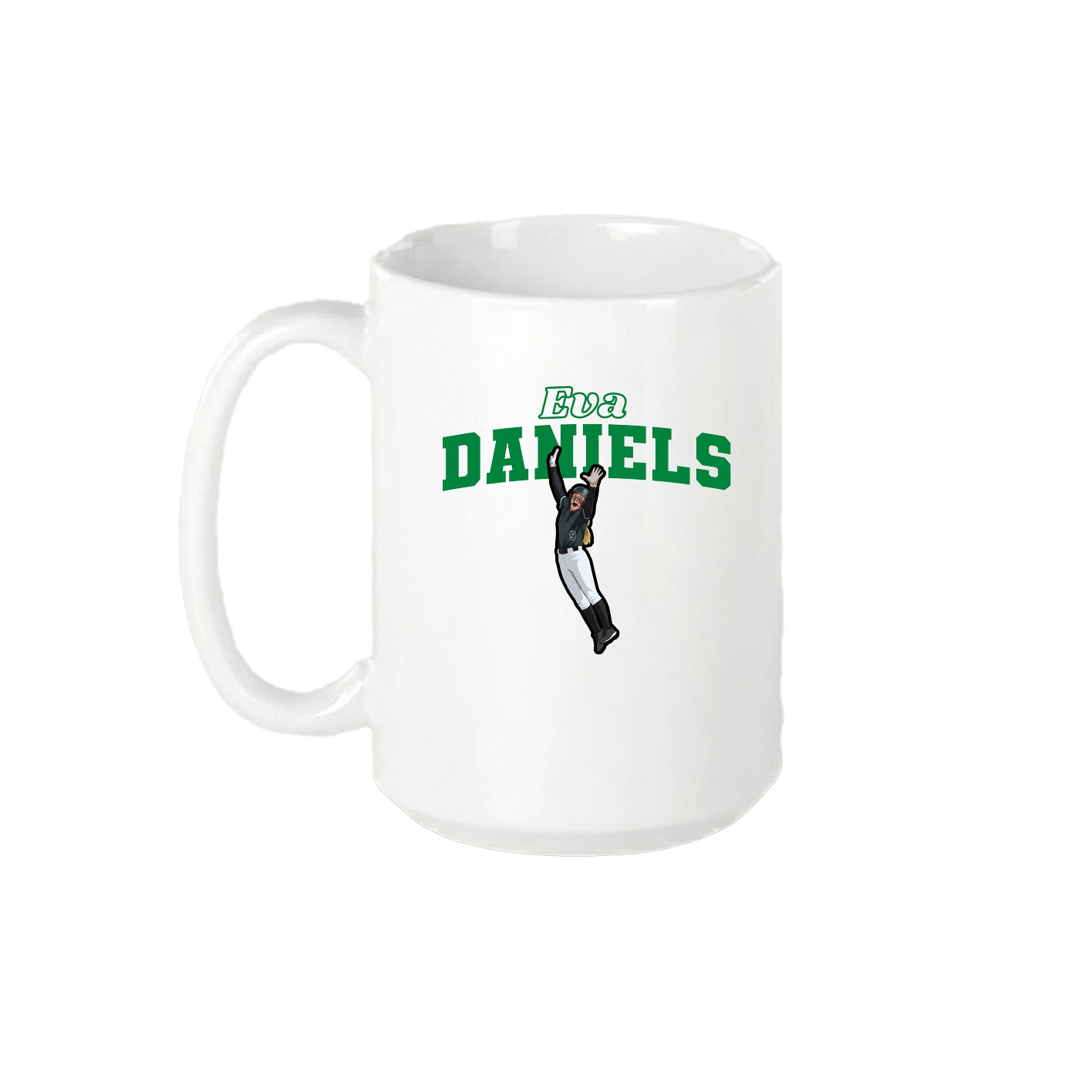 15oz Coffee Mug — Name Arch in White