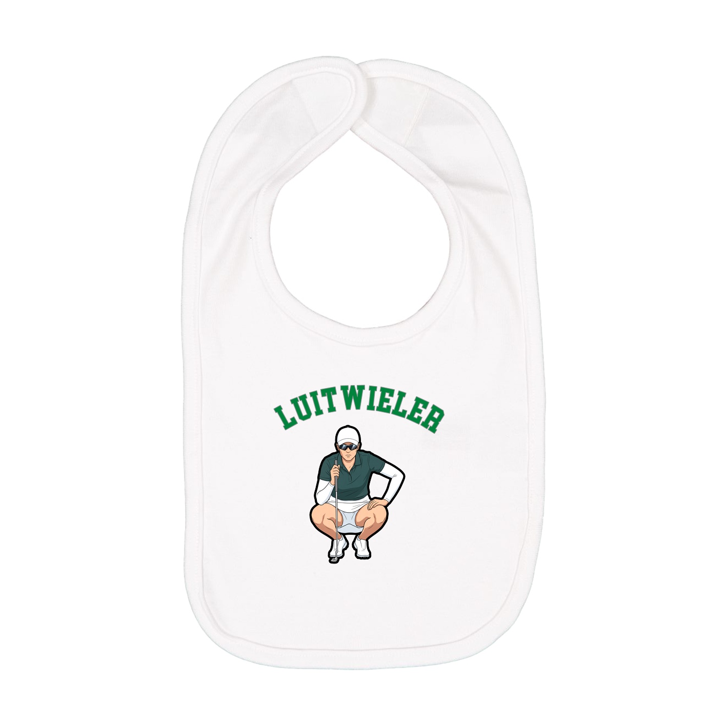 Infant Bib — Shirsey Arch in White