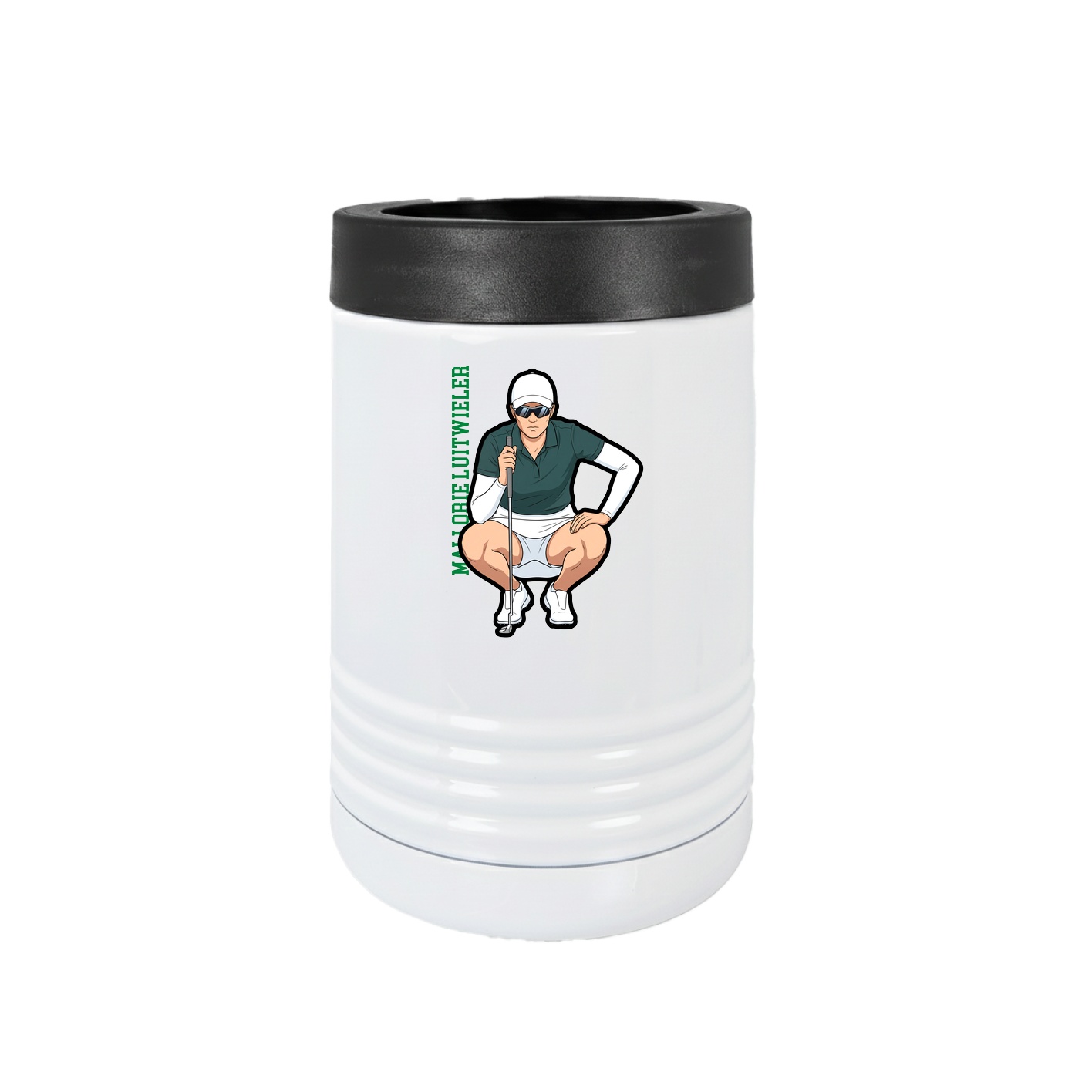Beverage Holder — Name Vertical in White