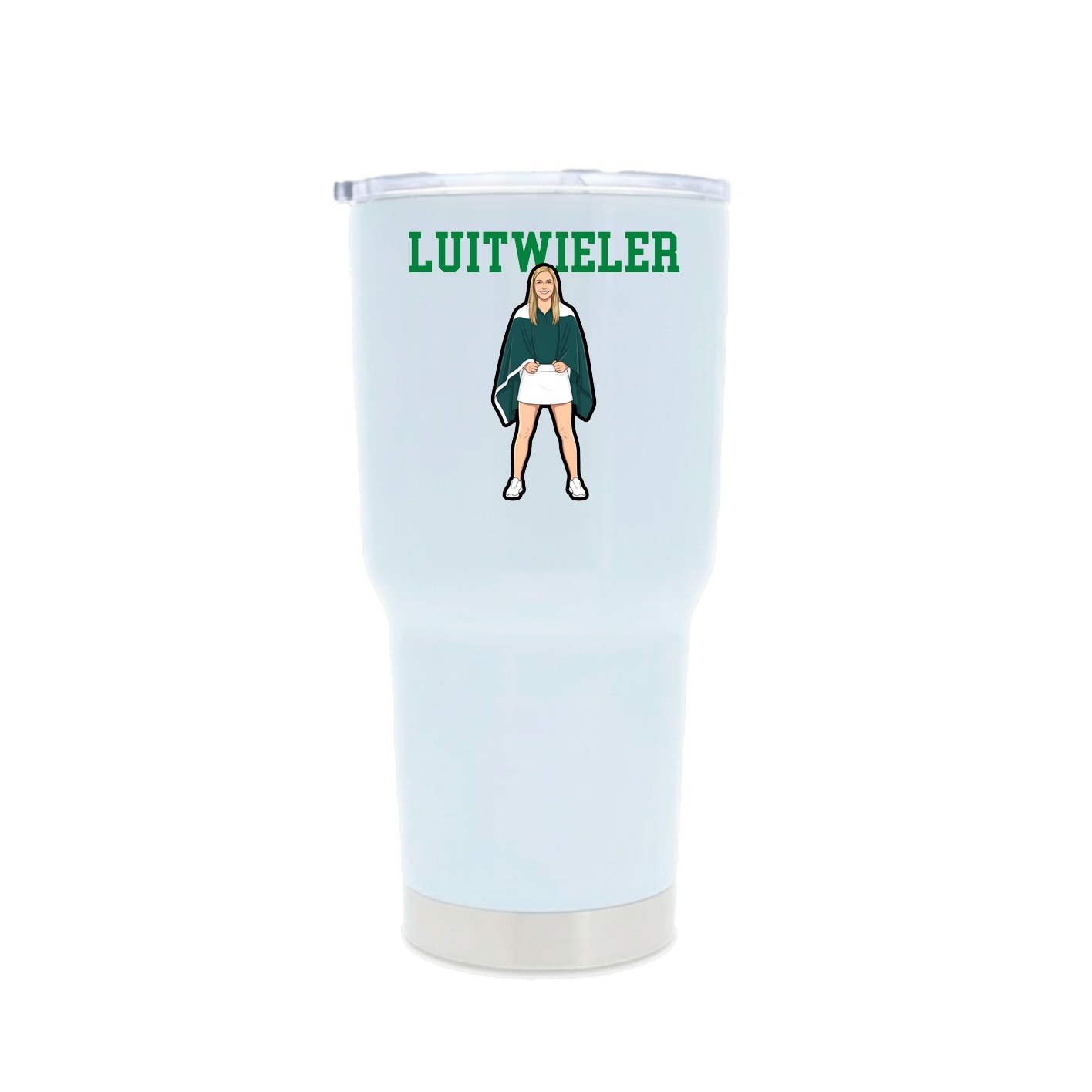 30oz Stainless Steel Tumbler — Shirsey in White