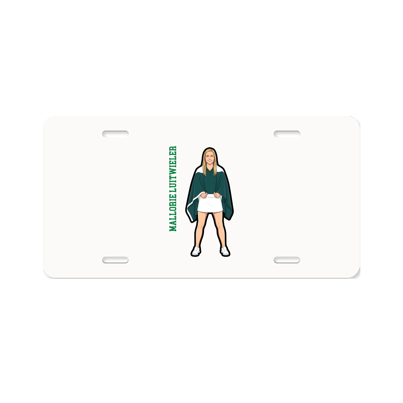 License Plate — Name Vertical in Classic