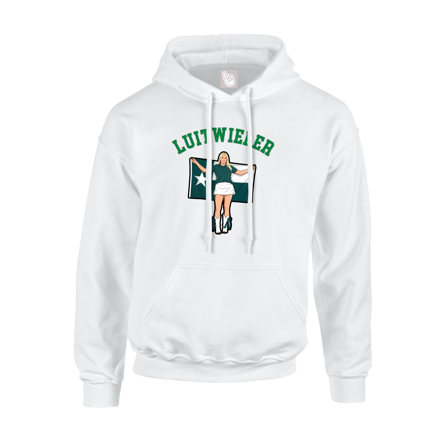 Youth Hoodie — Shirsey Arch in White