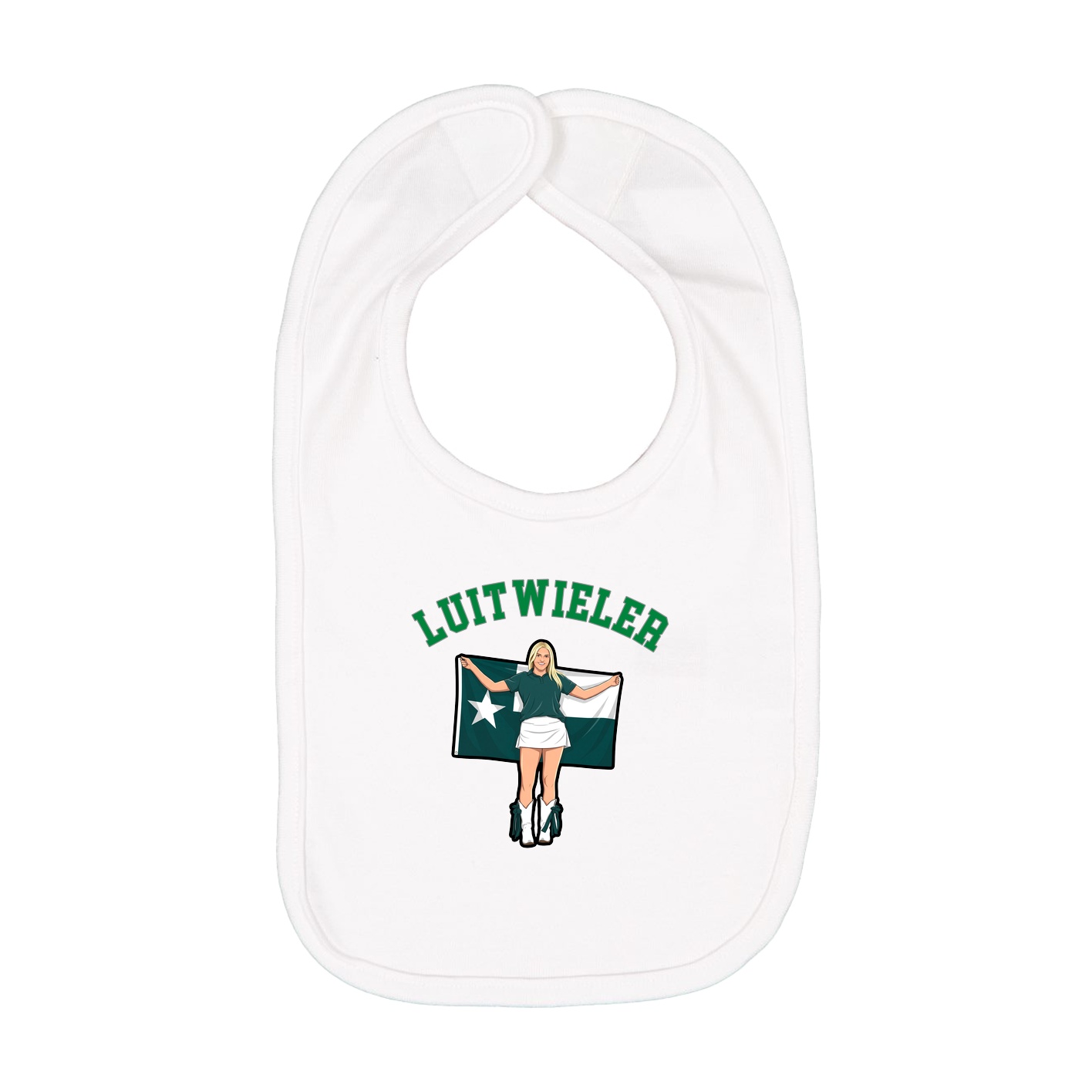 Infant Bib — Shirsey Arch in White