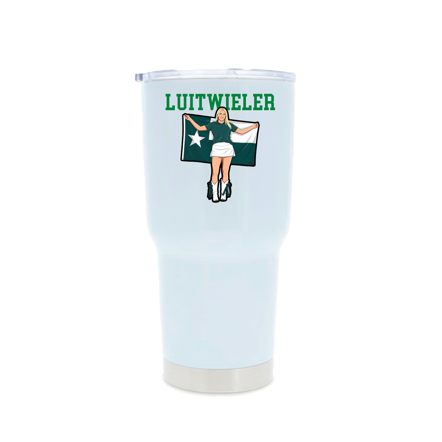 30oz Stainless Steel Tumbler — Shirsey in White