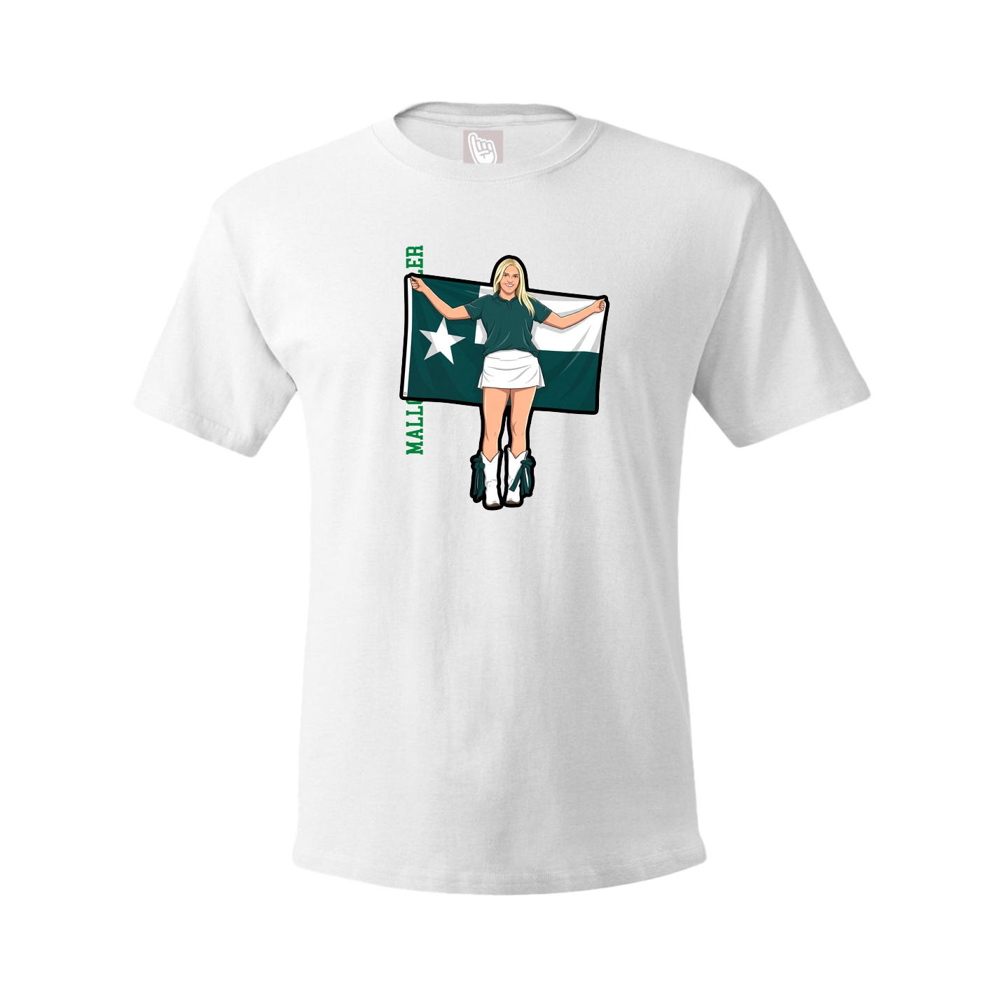 Youth Tee — Name Vertical in White