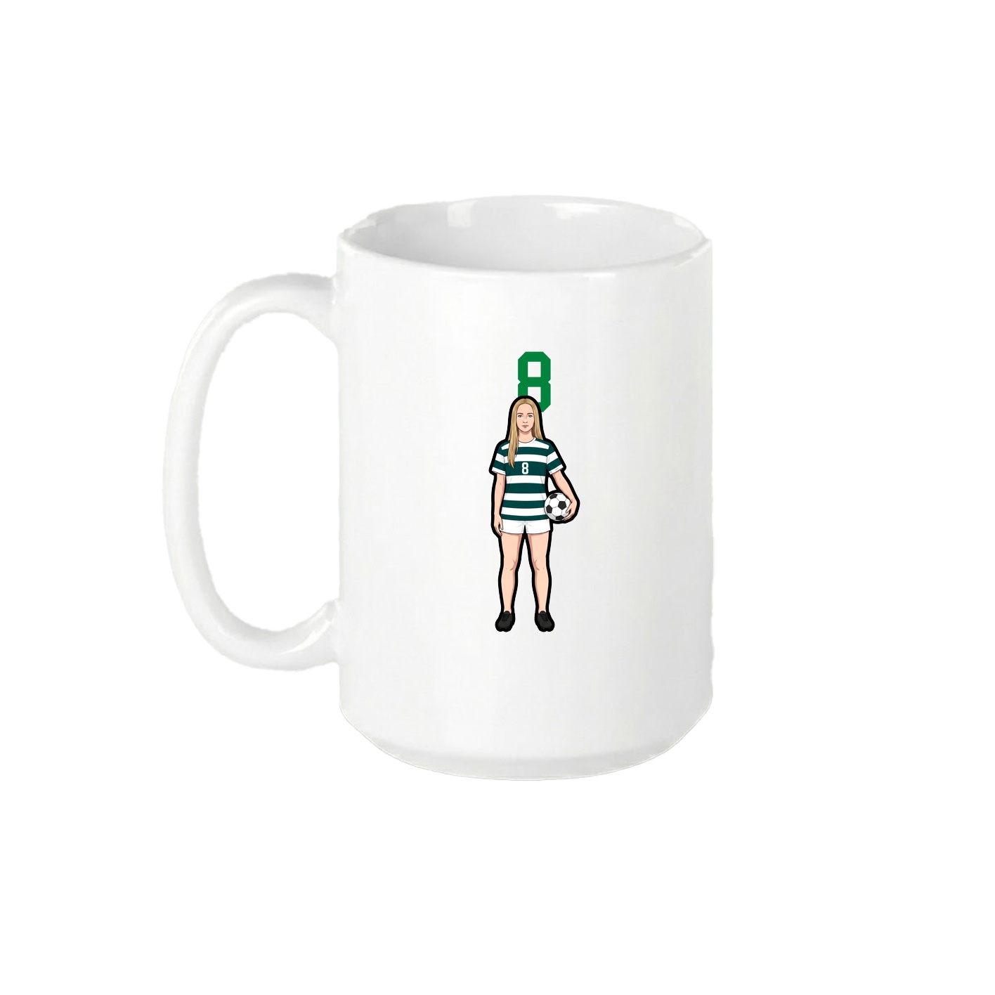 15oz Coffee Mug — Number Top in White