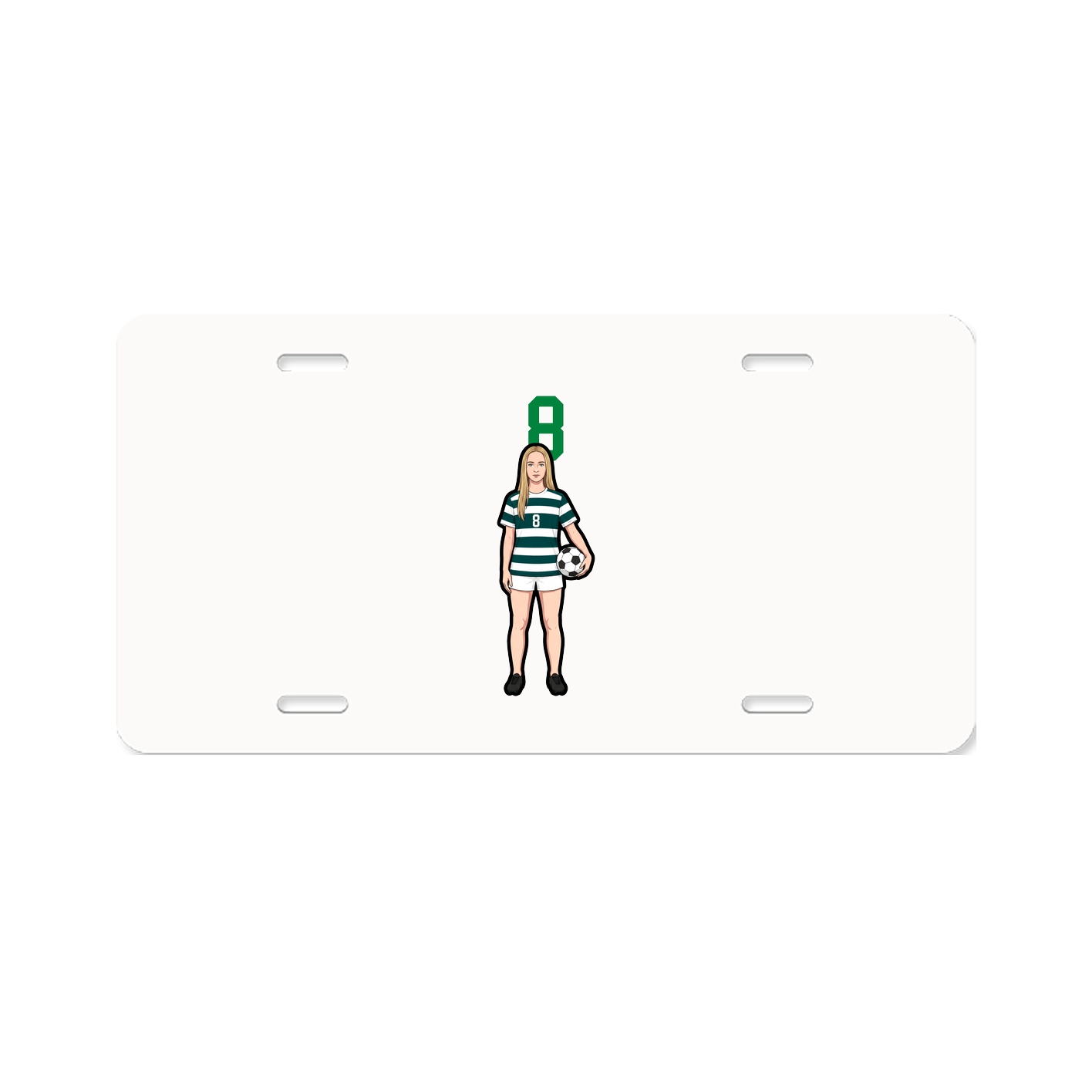License Plate — Number Top in Classic