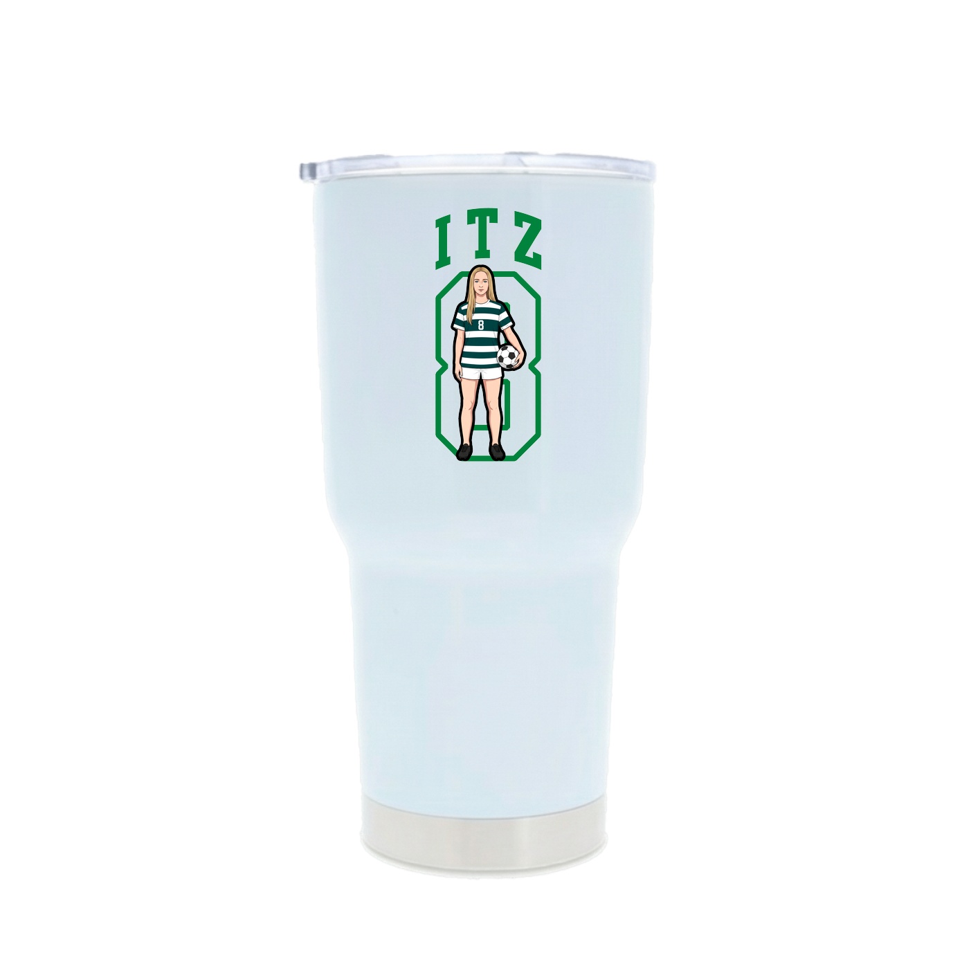 30oz Stainless Steel Tumbler — Shirsey in White