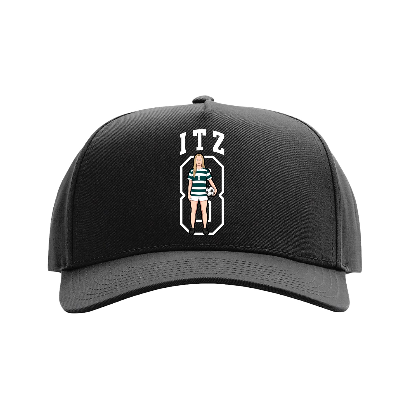 Full Fabric Five-Panel Champ Cap — Shirsey in Black