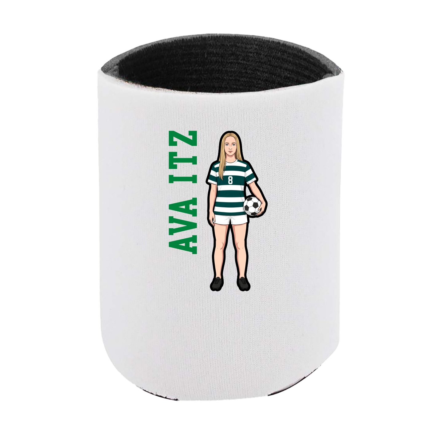 Can Holder — Name Vertical in White