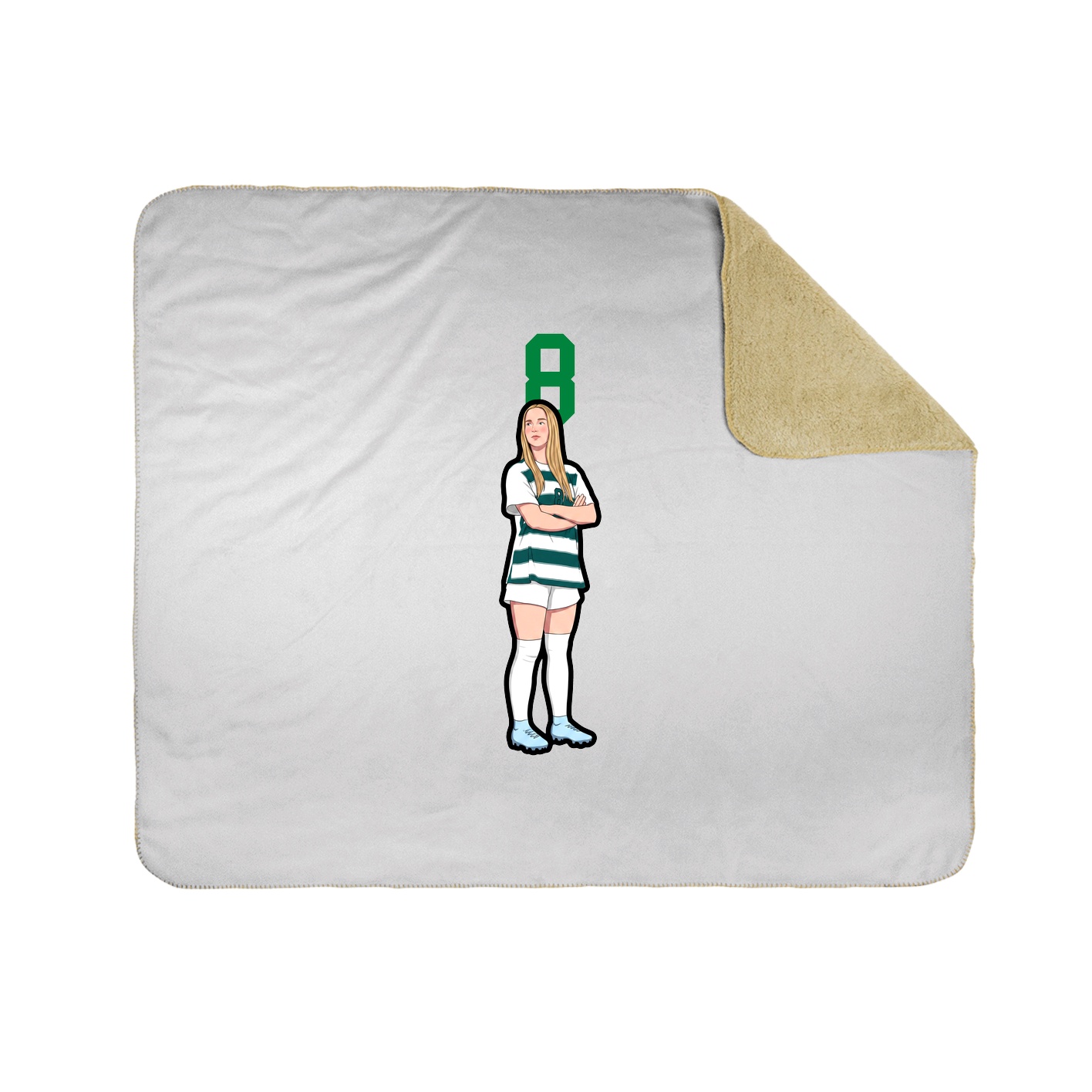 Throw Blanket — Number Top in White