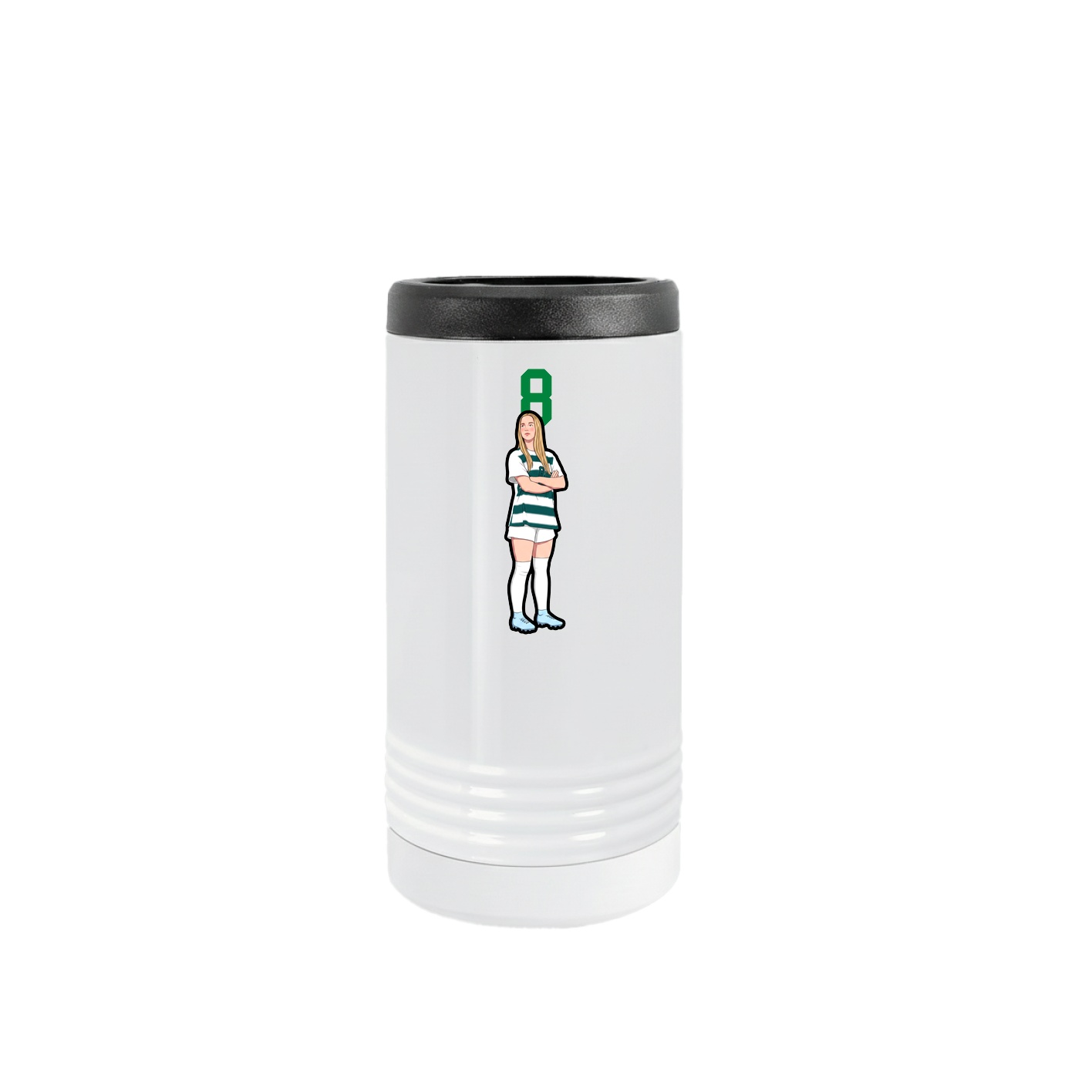 Slim Beverage Holder — Number Top in White