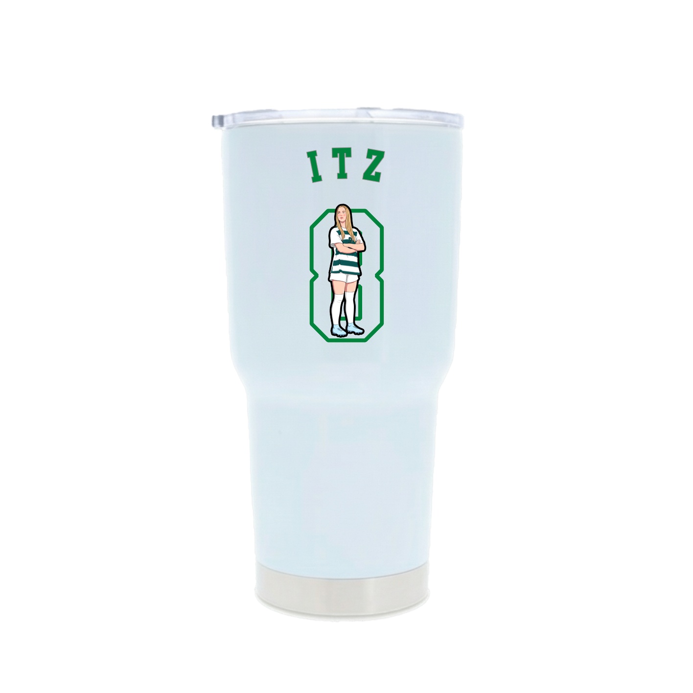 30oz Stainless Steel Tumbler — Shirsey Arch in White