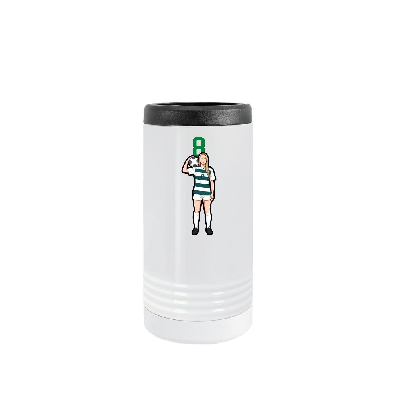 Slim Beverage Holder — Number Top in White