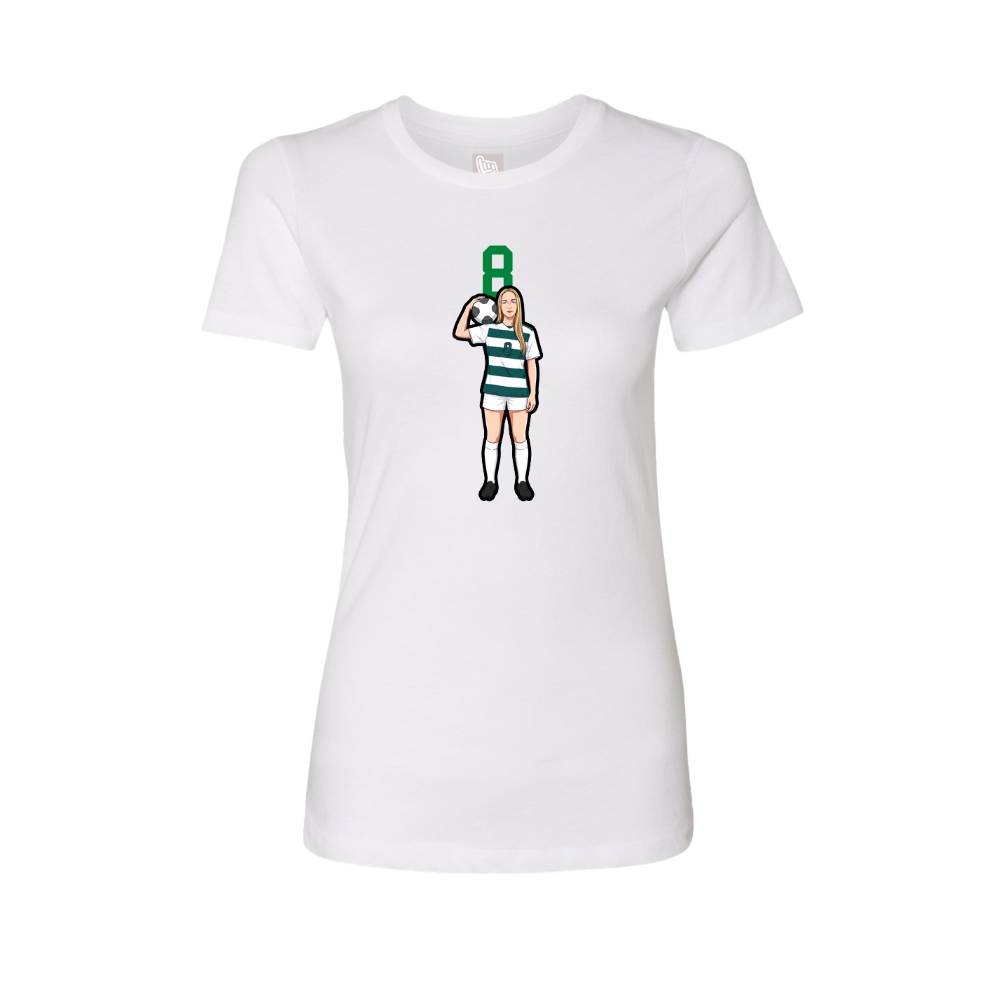 Womens Tee — Number Top in White