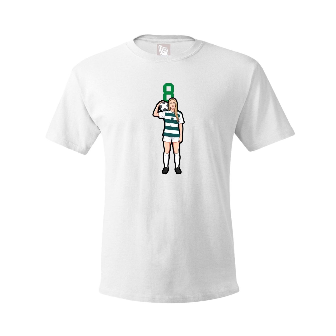 Youth Tee — Number Top in White