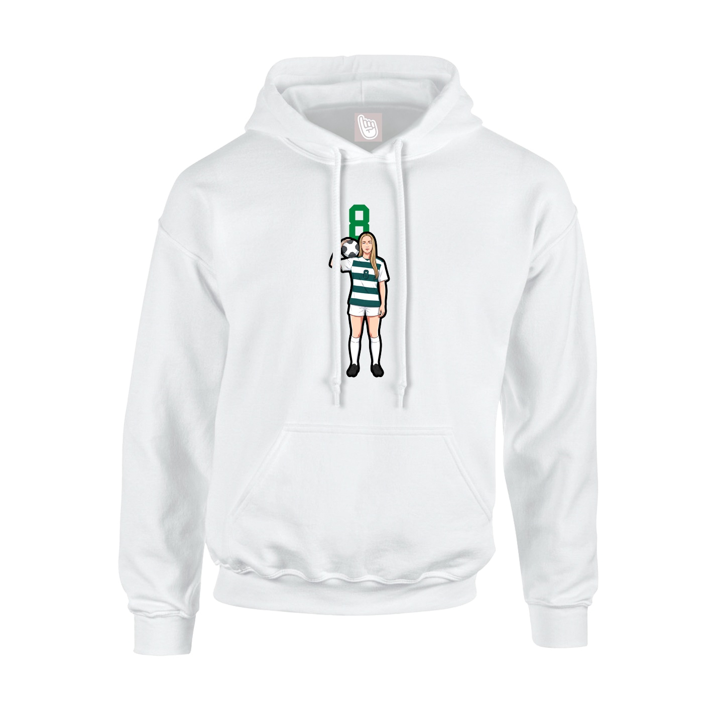 Hoodie — Number Top in White