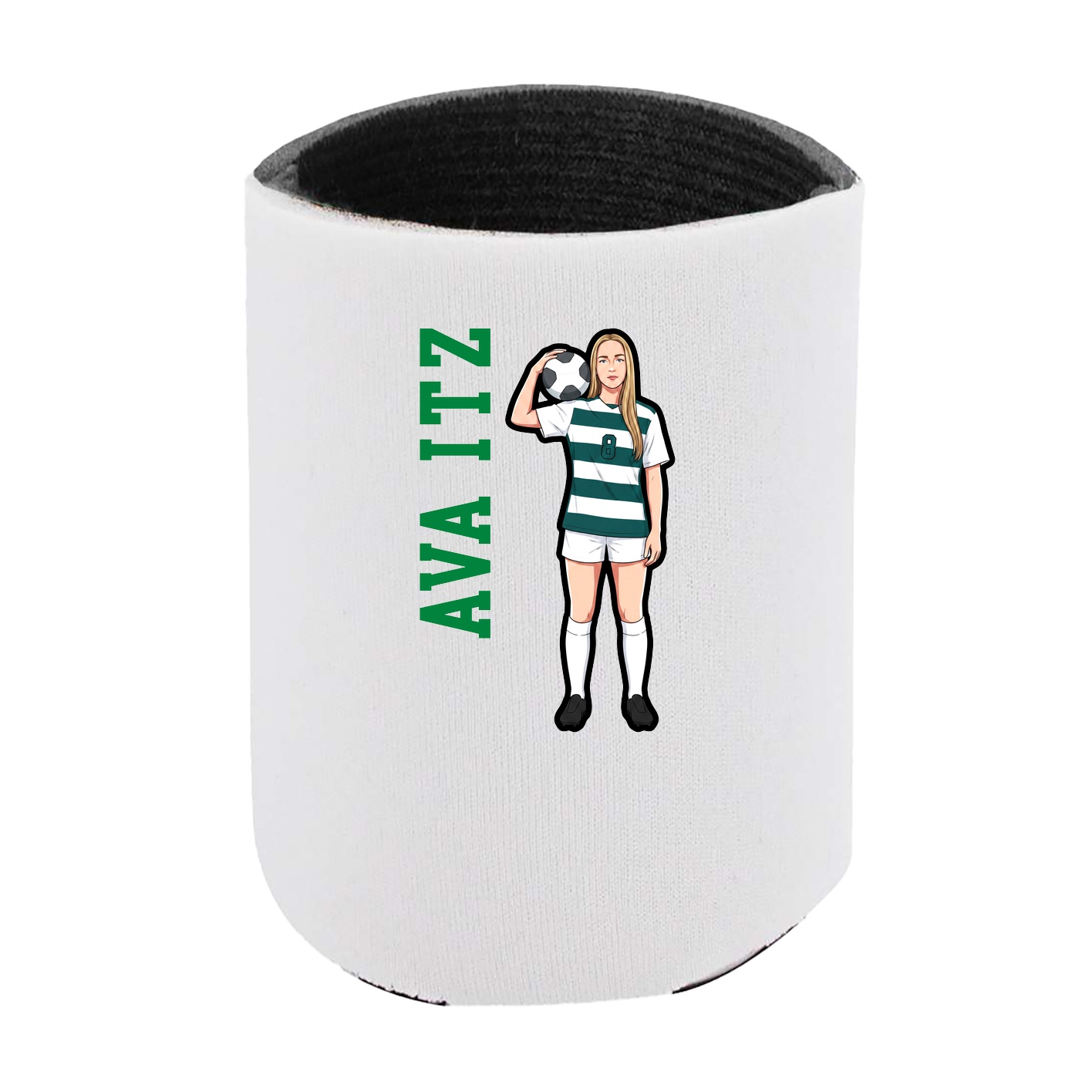 Can Holder — Name Vertical in White