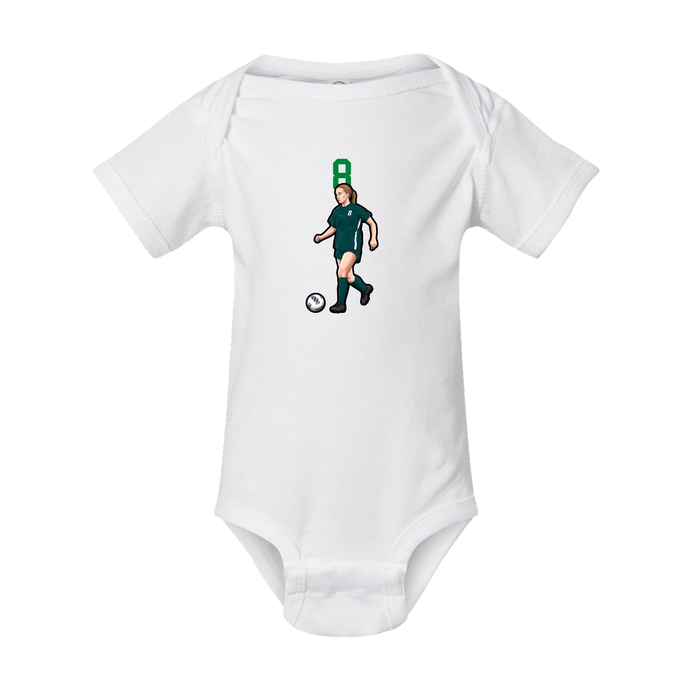 Baby Onesie — Number Top in White