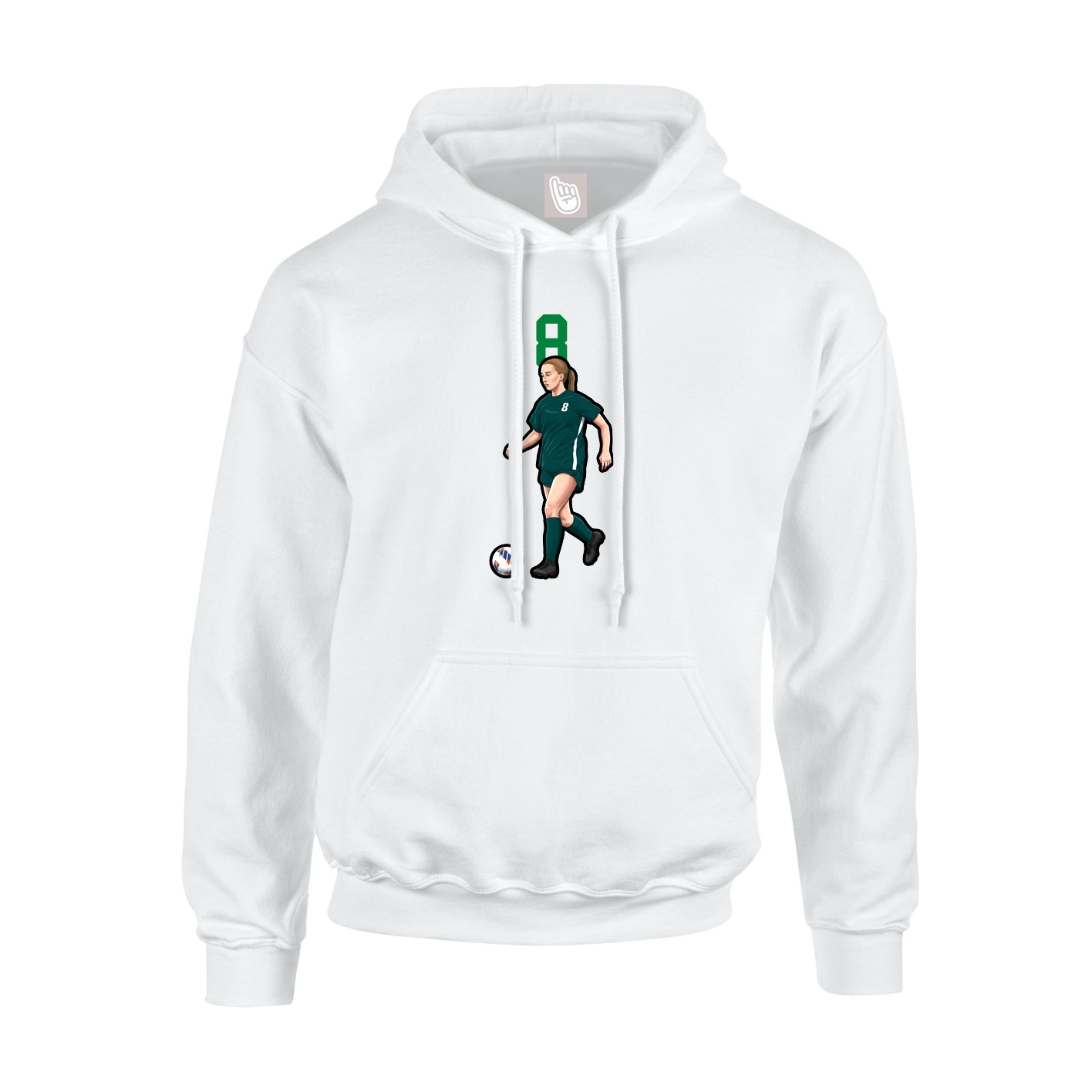 Hoodie — Number Top in White