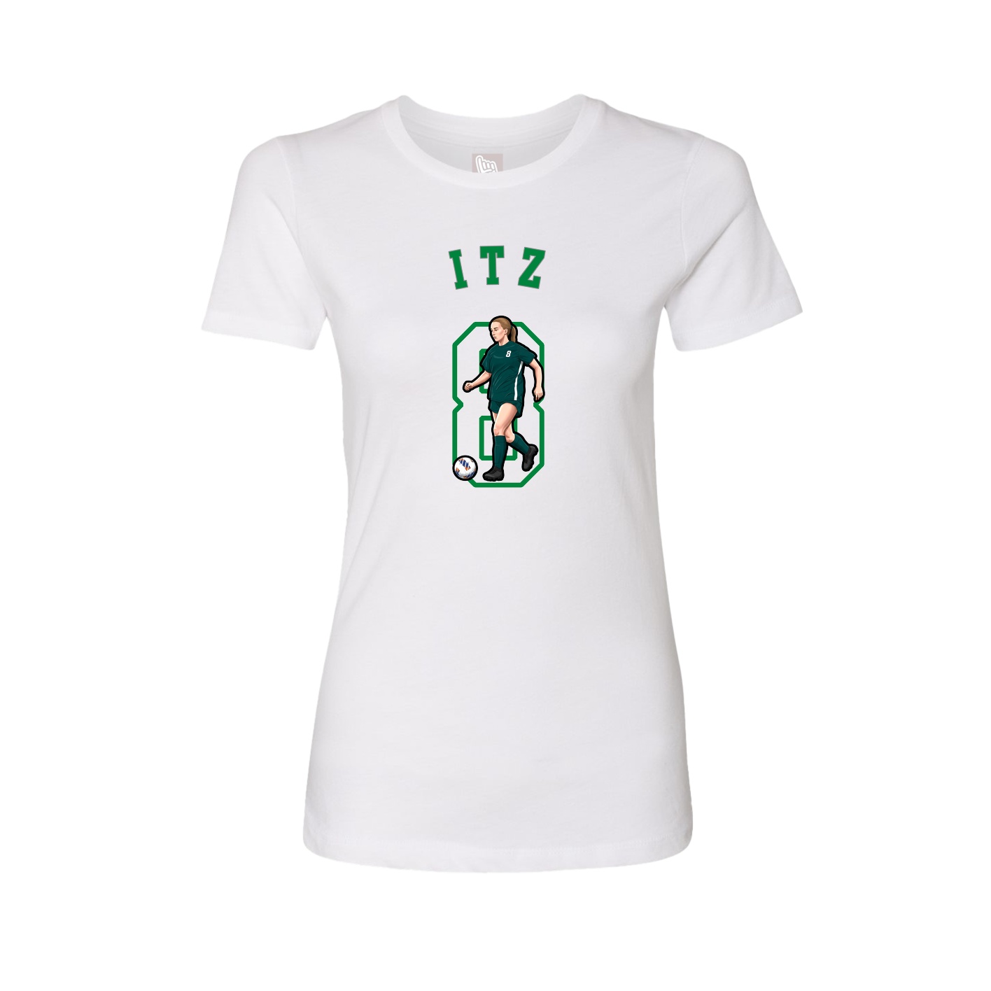 Fitted Women's Tee — Shirsey Arch in White