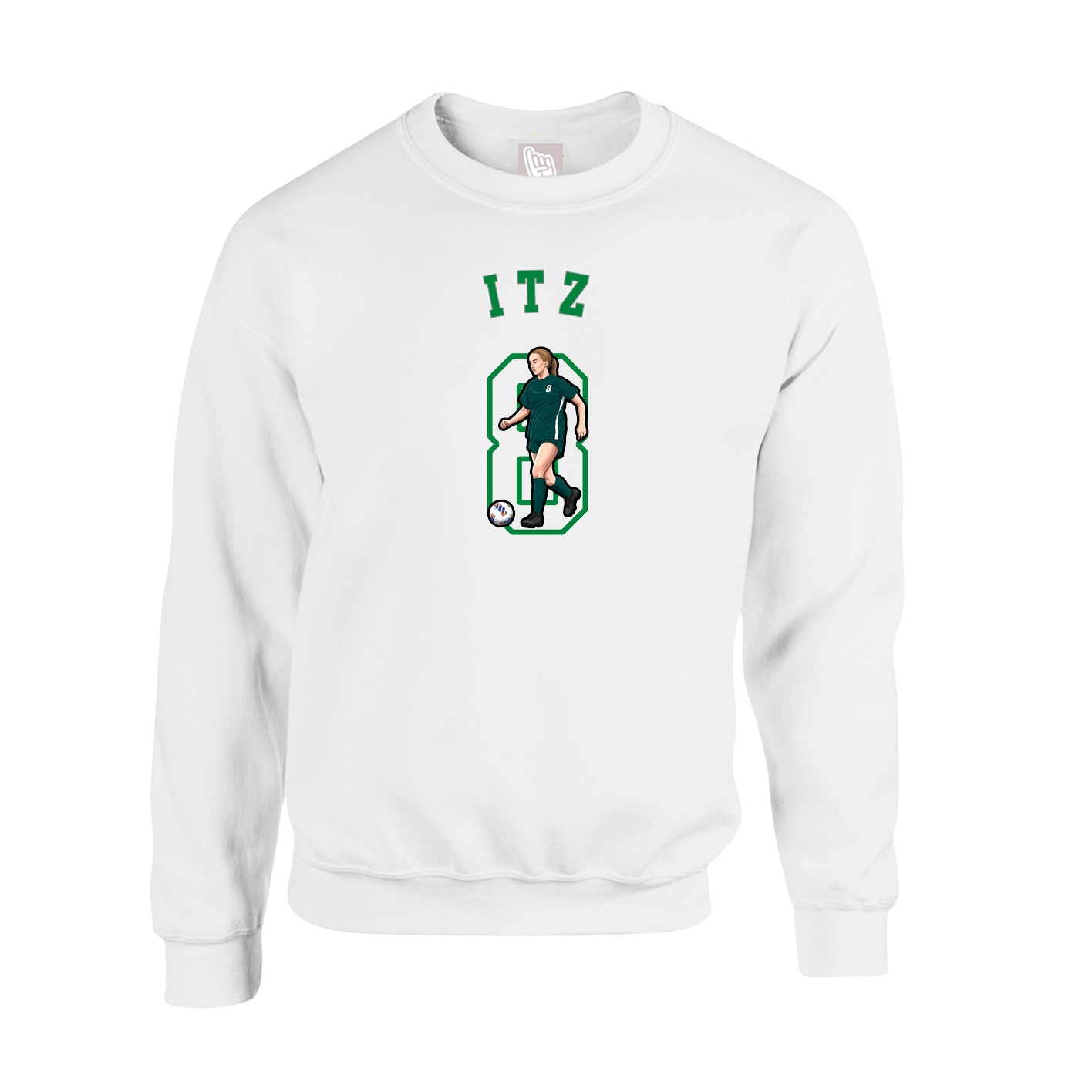 Fleece Crew — Shirsey Arch in White