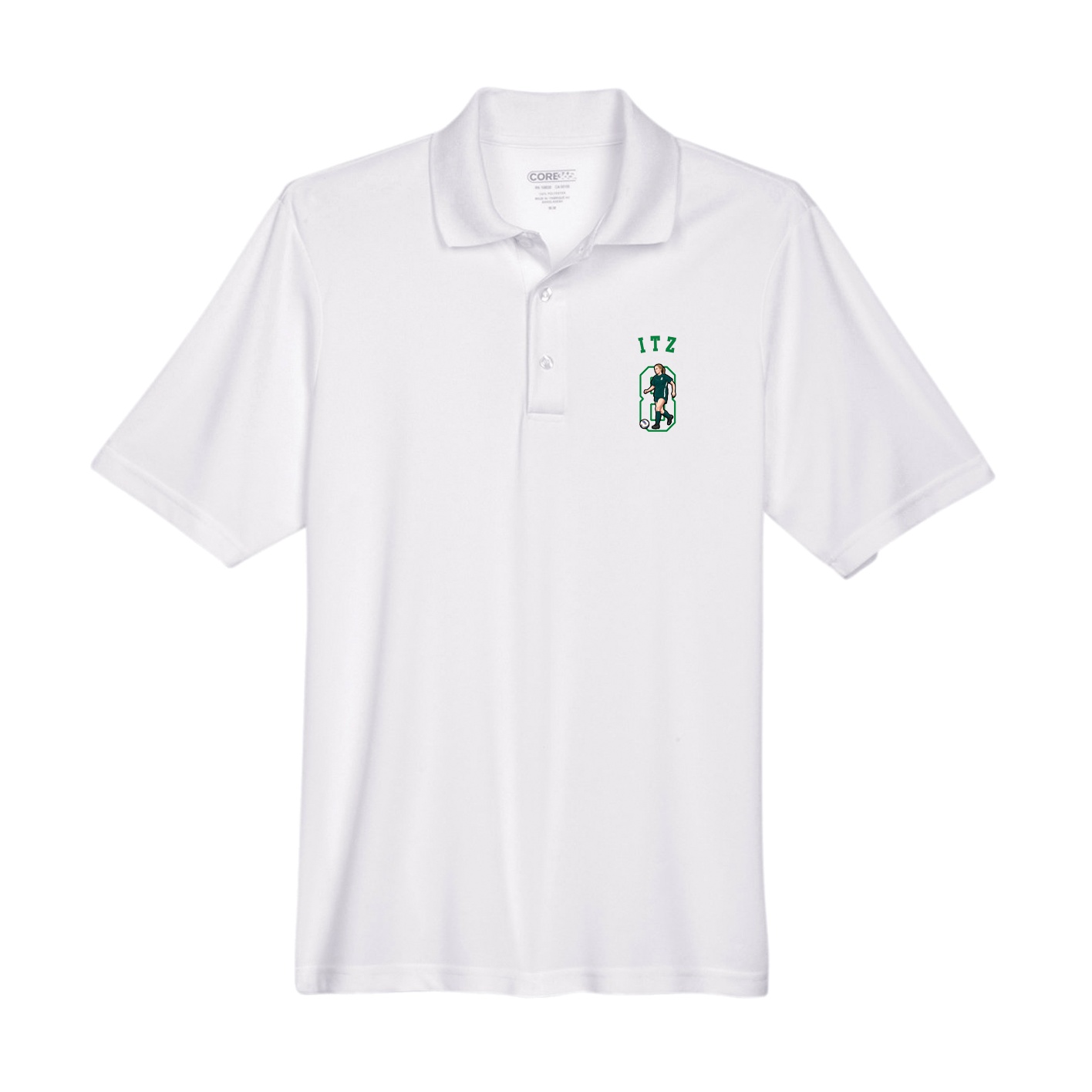 Performance Polo — Shirsey Arch in White