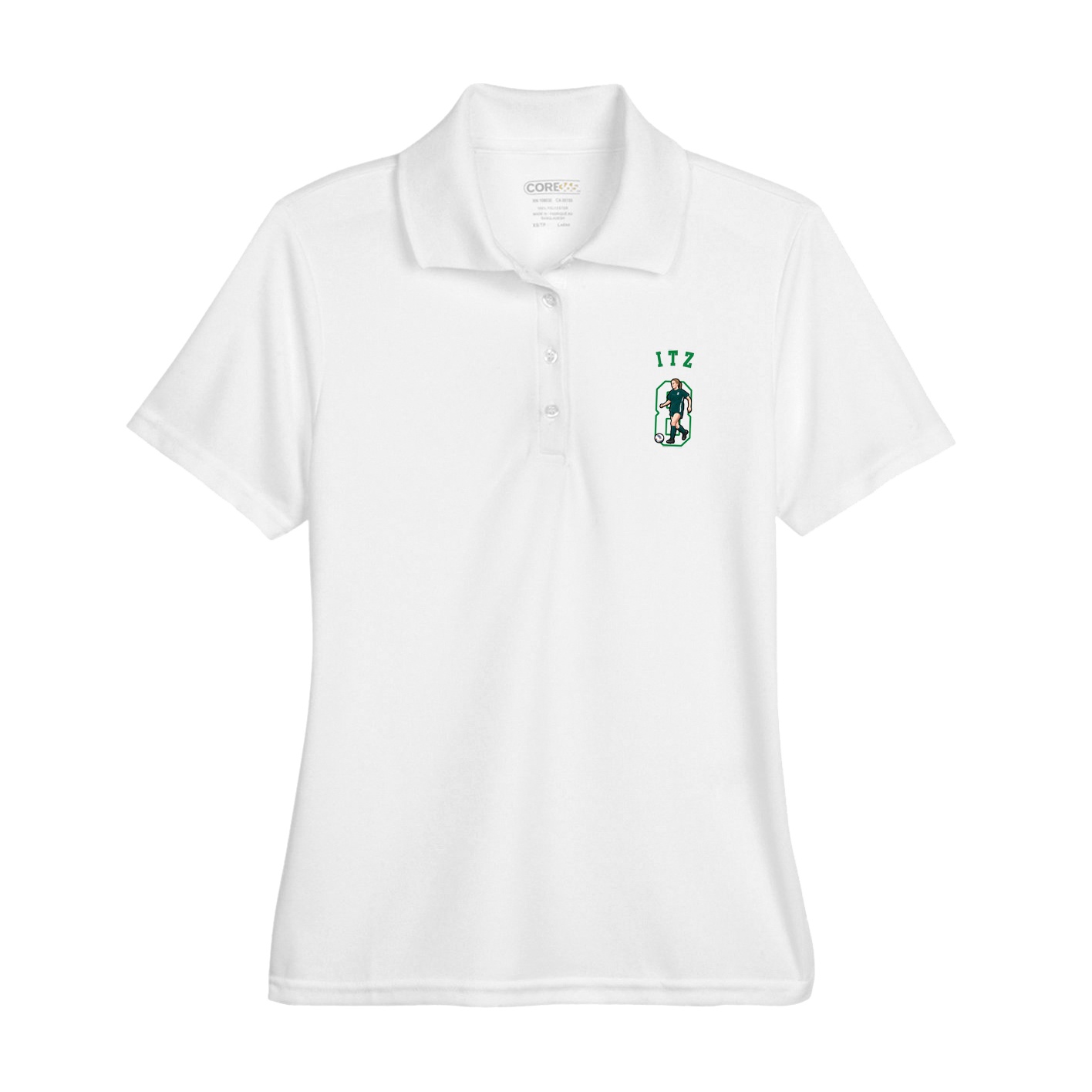 Womens Performance Polo — Shirsey Arch in White