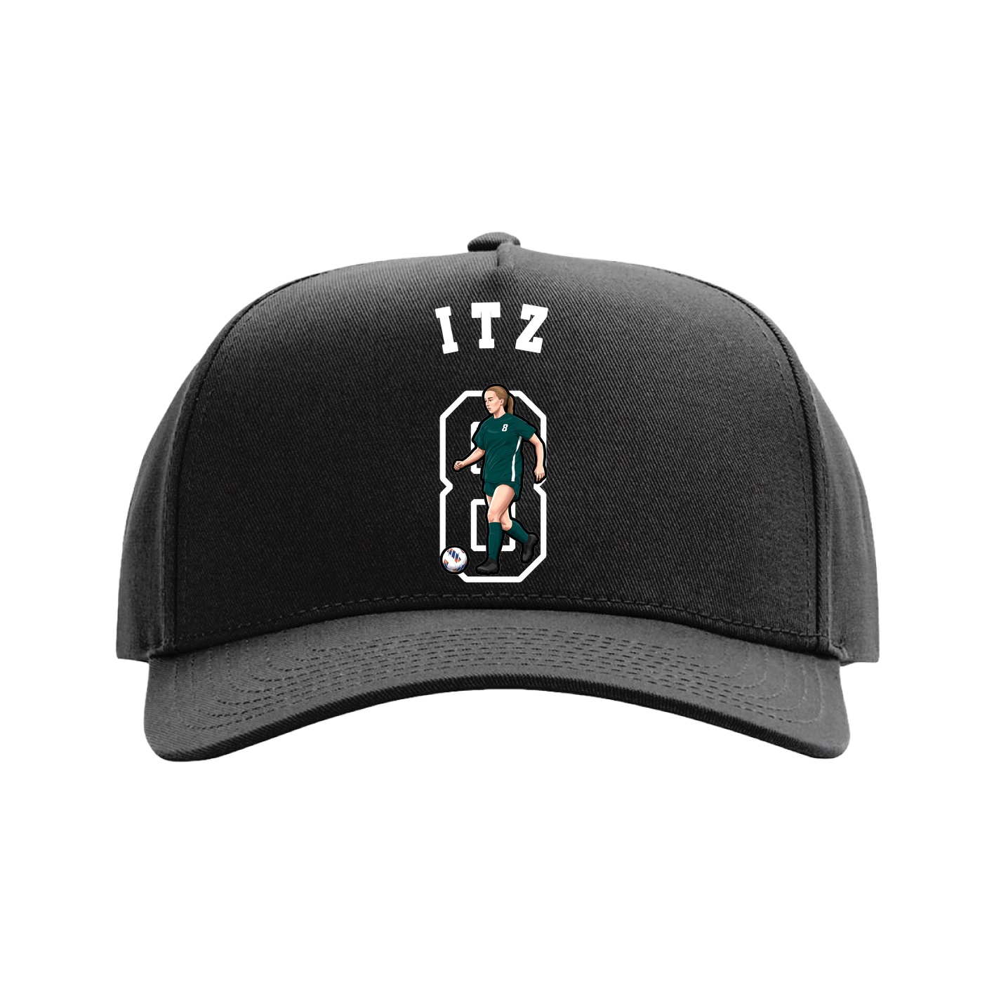 Full Fabric Five-Panel Champ Cap — Shirsey Arch in Black