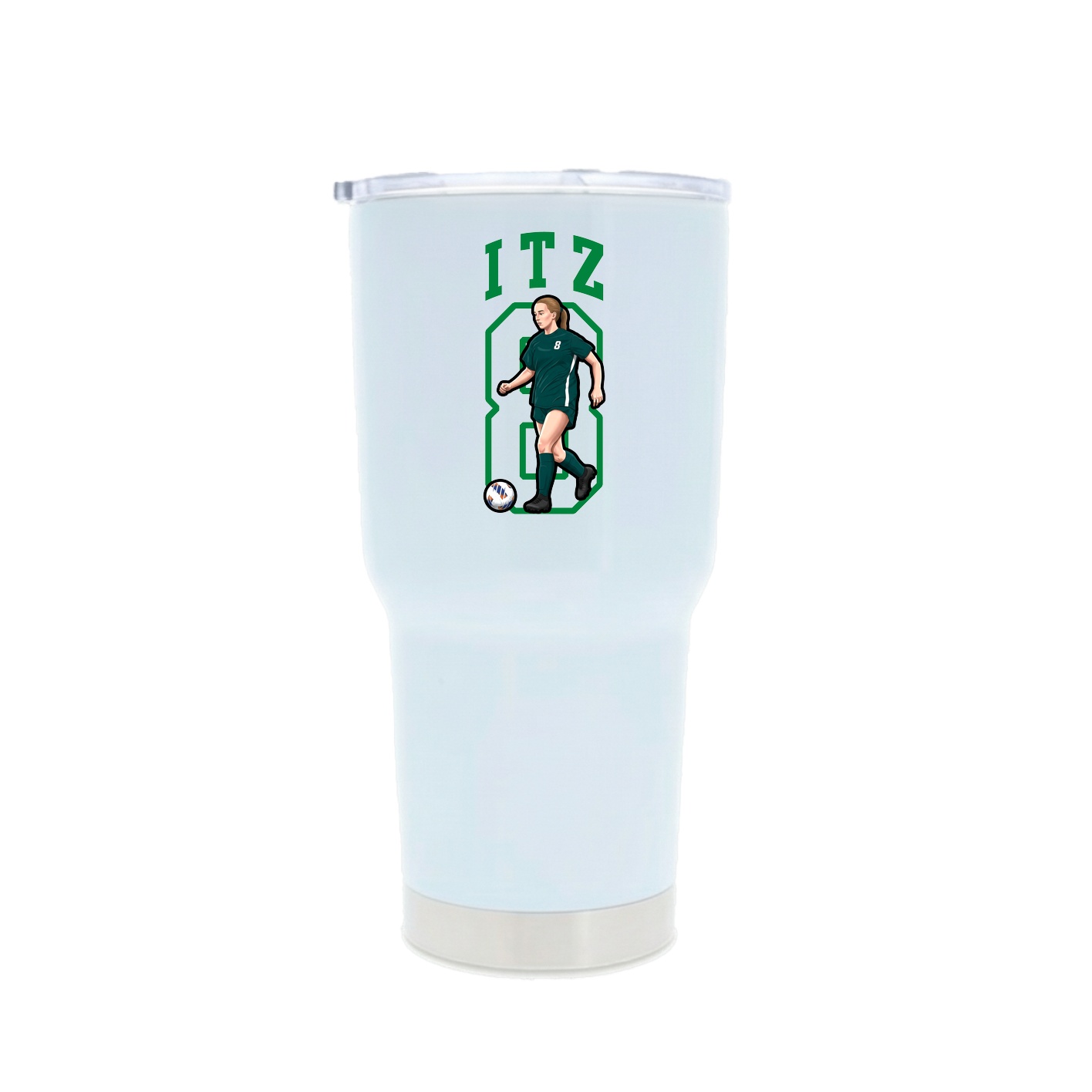 30oz Stainless Steel Tumbler — Shirsey in White