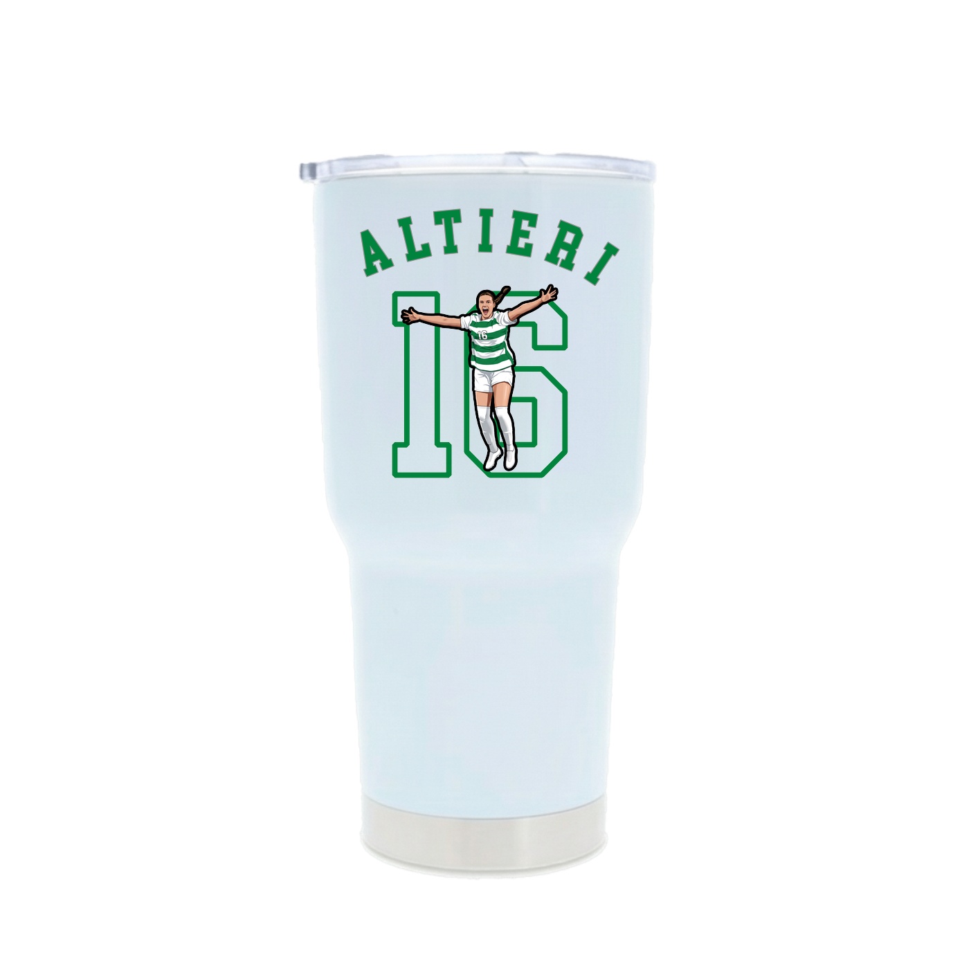 30oz Stainless Steel Tumbler — Shirsey Arch in White