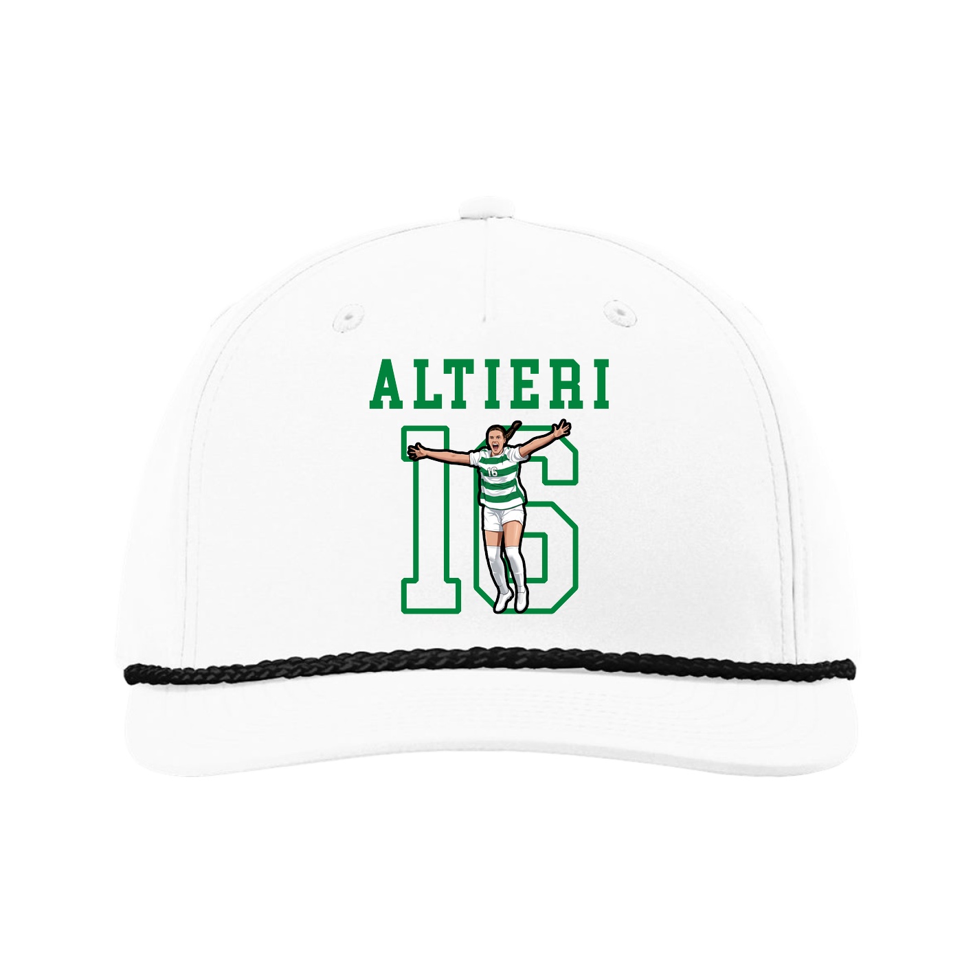 Five-Panel Classic Rope Cap — Shirsey in White