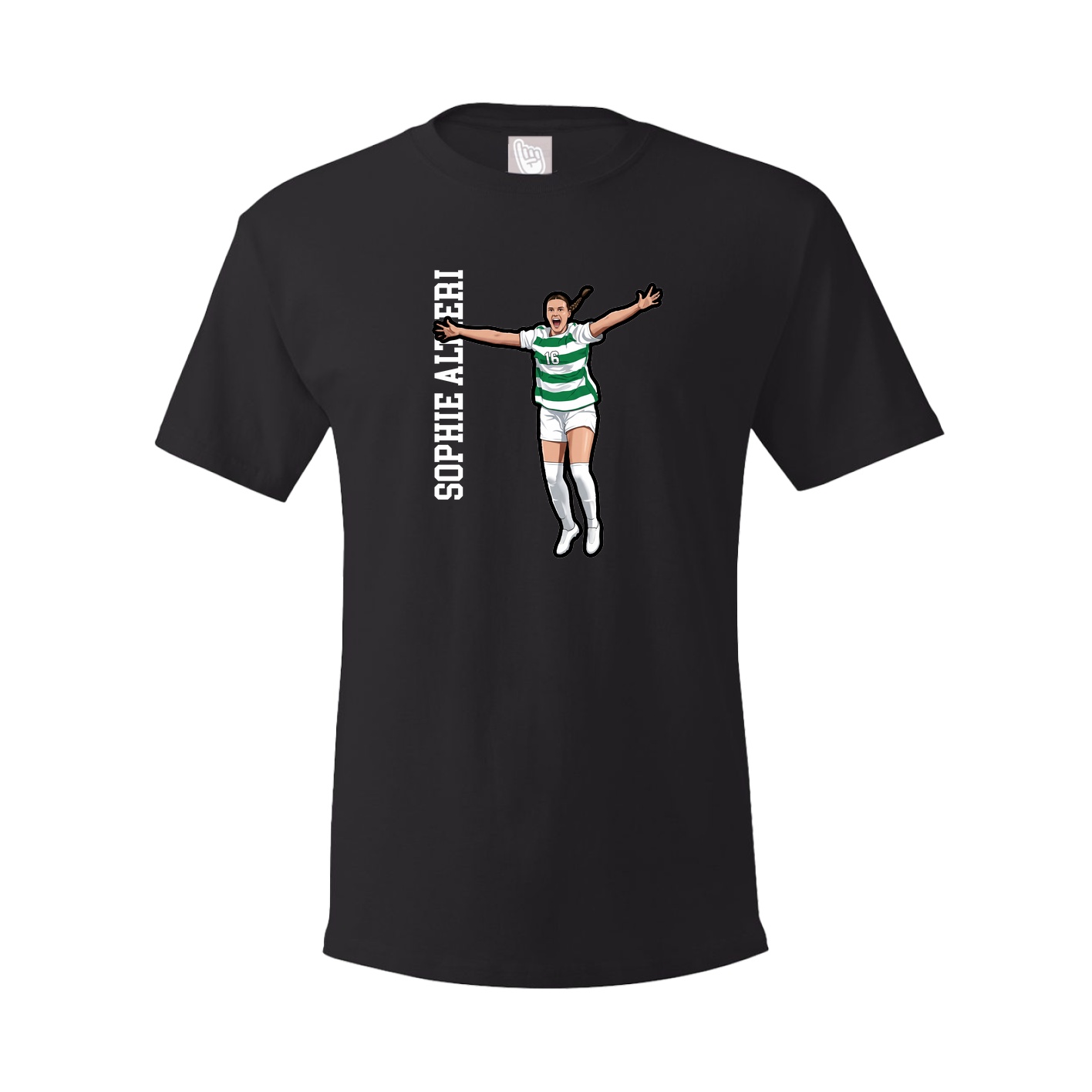 Youth Tee — Name Vertical in Black