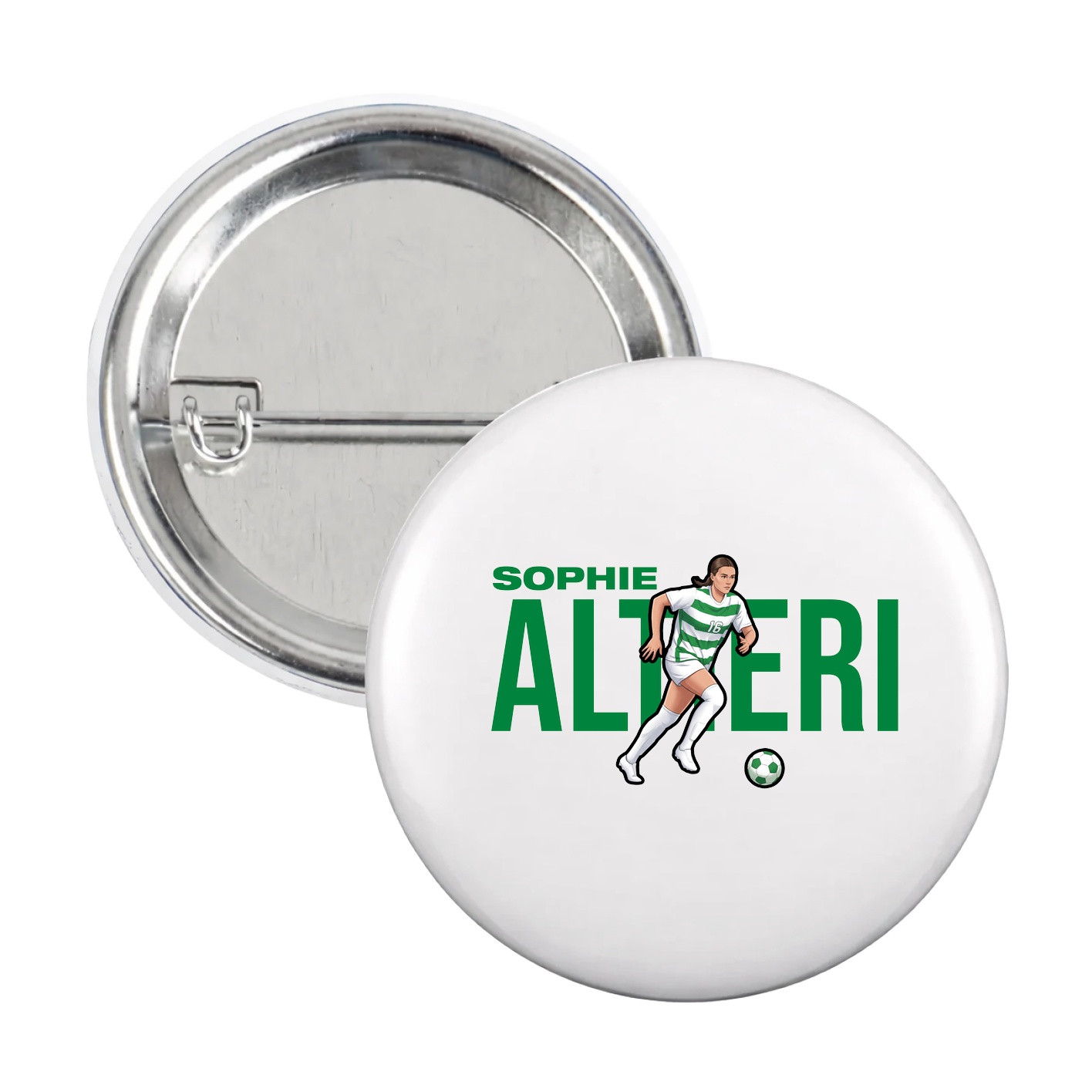 Game Day Button — Player Name in White
