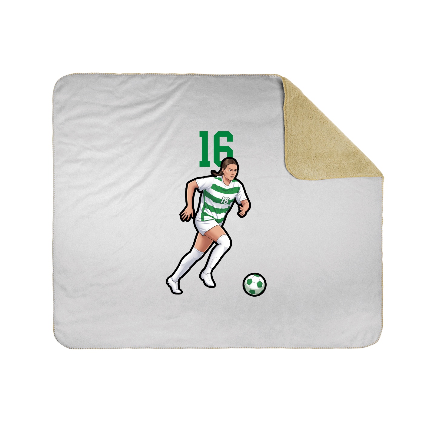 Throw Blanket — Number Top in White