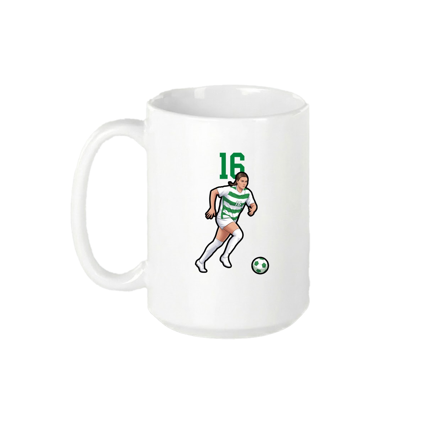 15oz Coffee Mug — Number Top in White