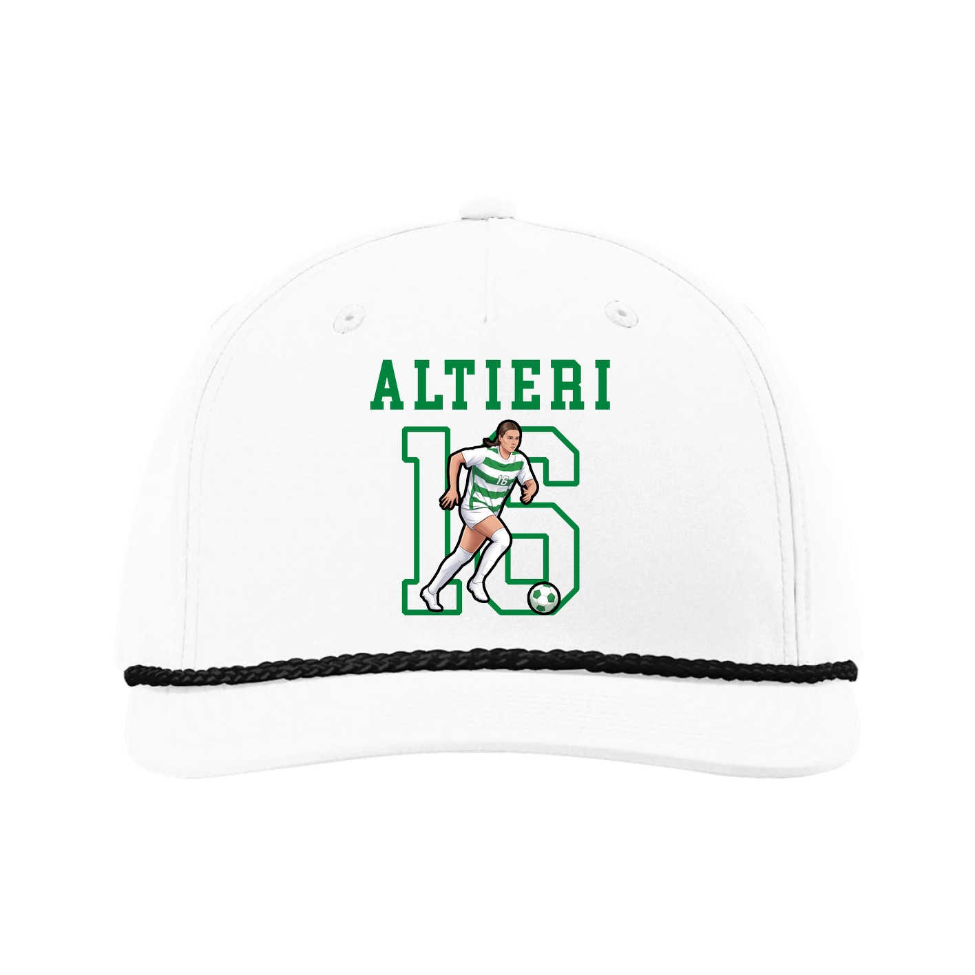 Five-Panel Classic Rope Cap — Shirsey in White