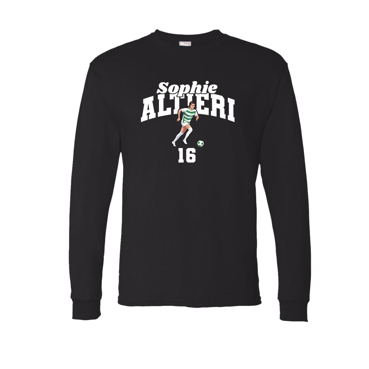 Long Sleeve Tee — Signature Arch in Black