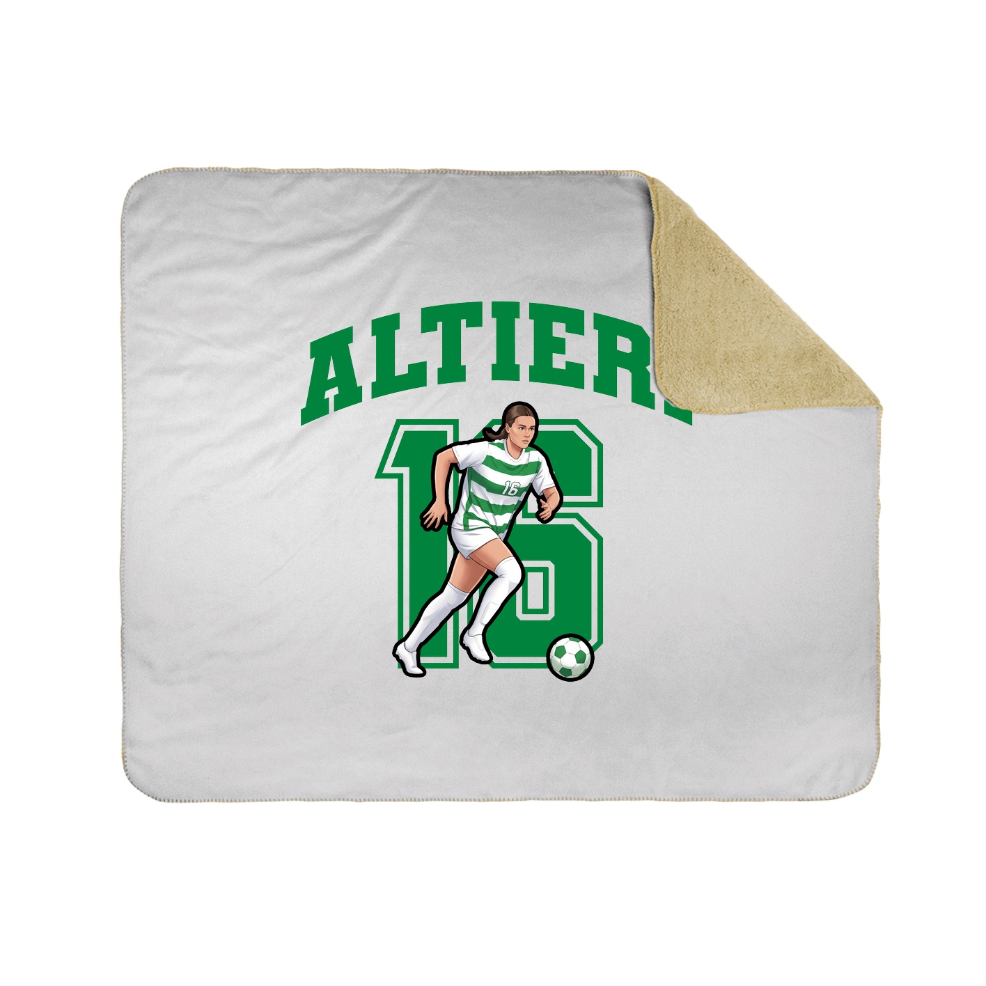 Throw Blanket — Number in White