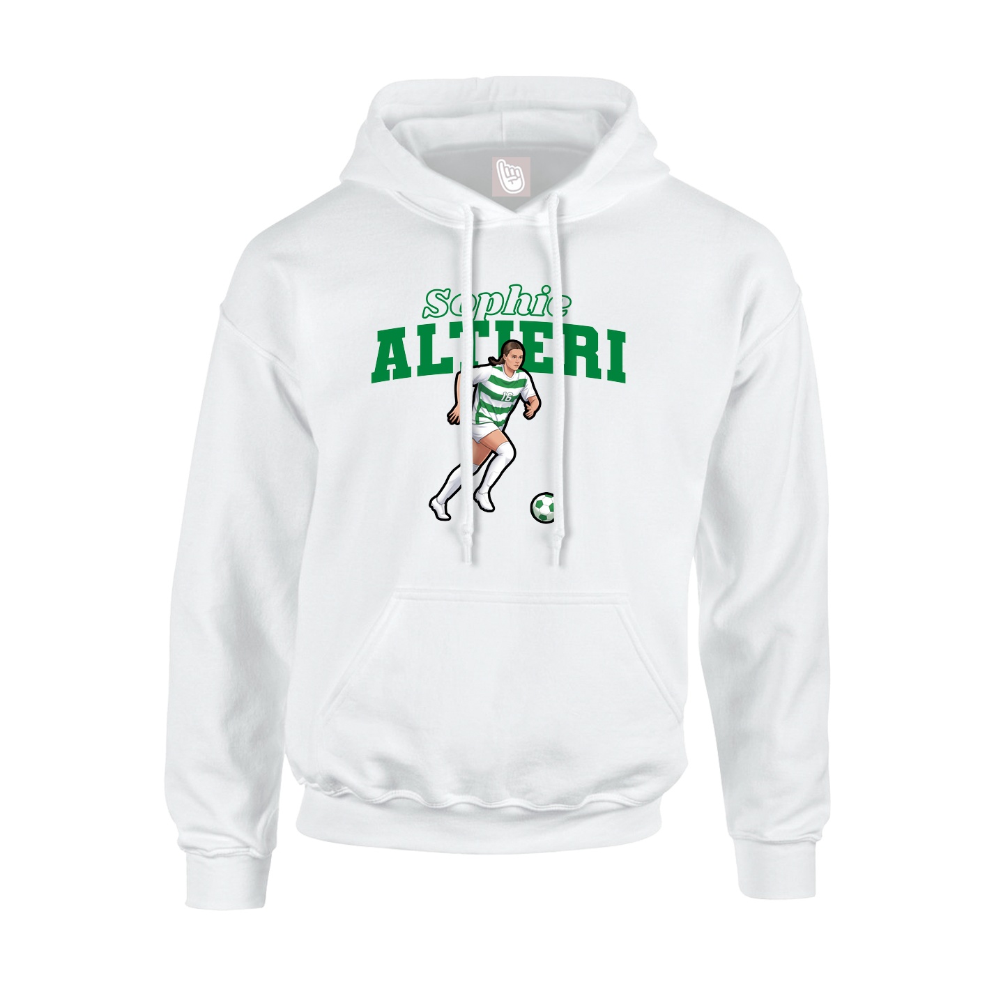 Hoodie — Name Arch in White