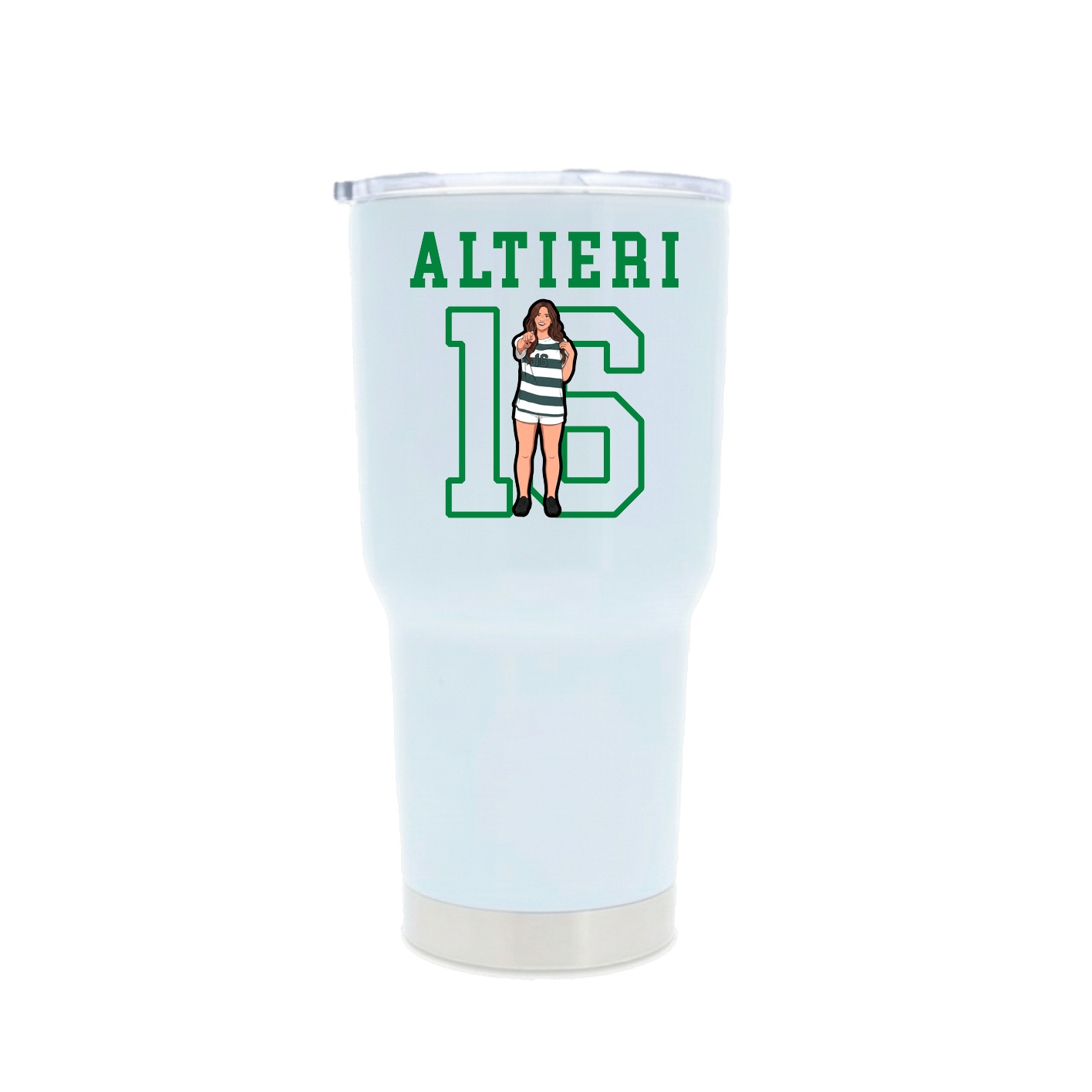 30oz Stainless Steel Tumbler — Shirsey in White
